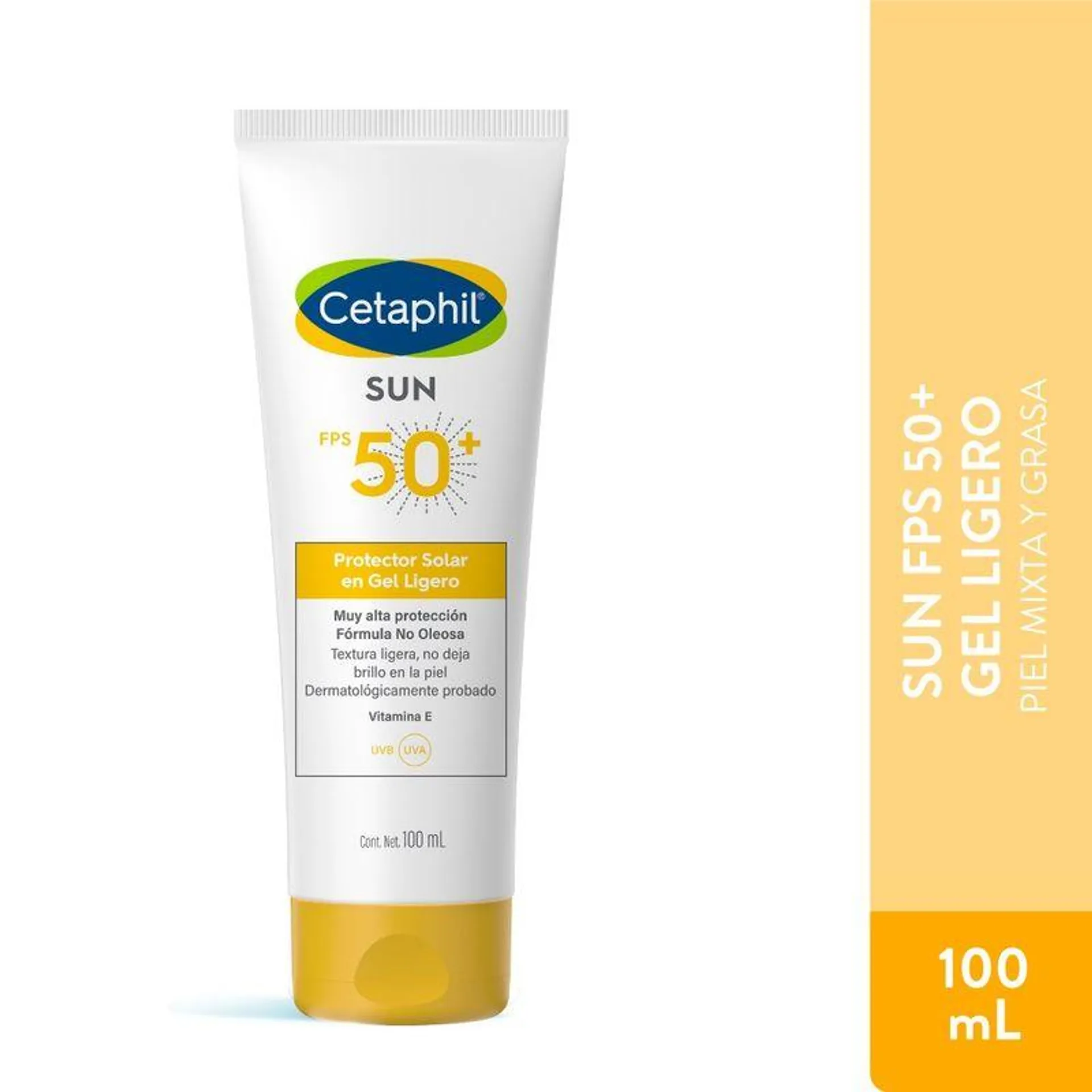 Protector Solar Cetaphil En Gel Ligero Sun Fps 50+ X 100ml