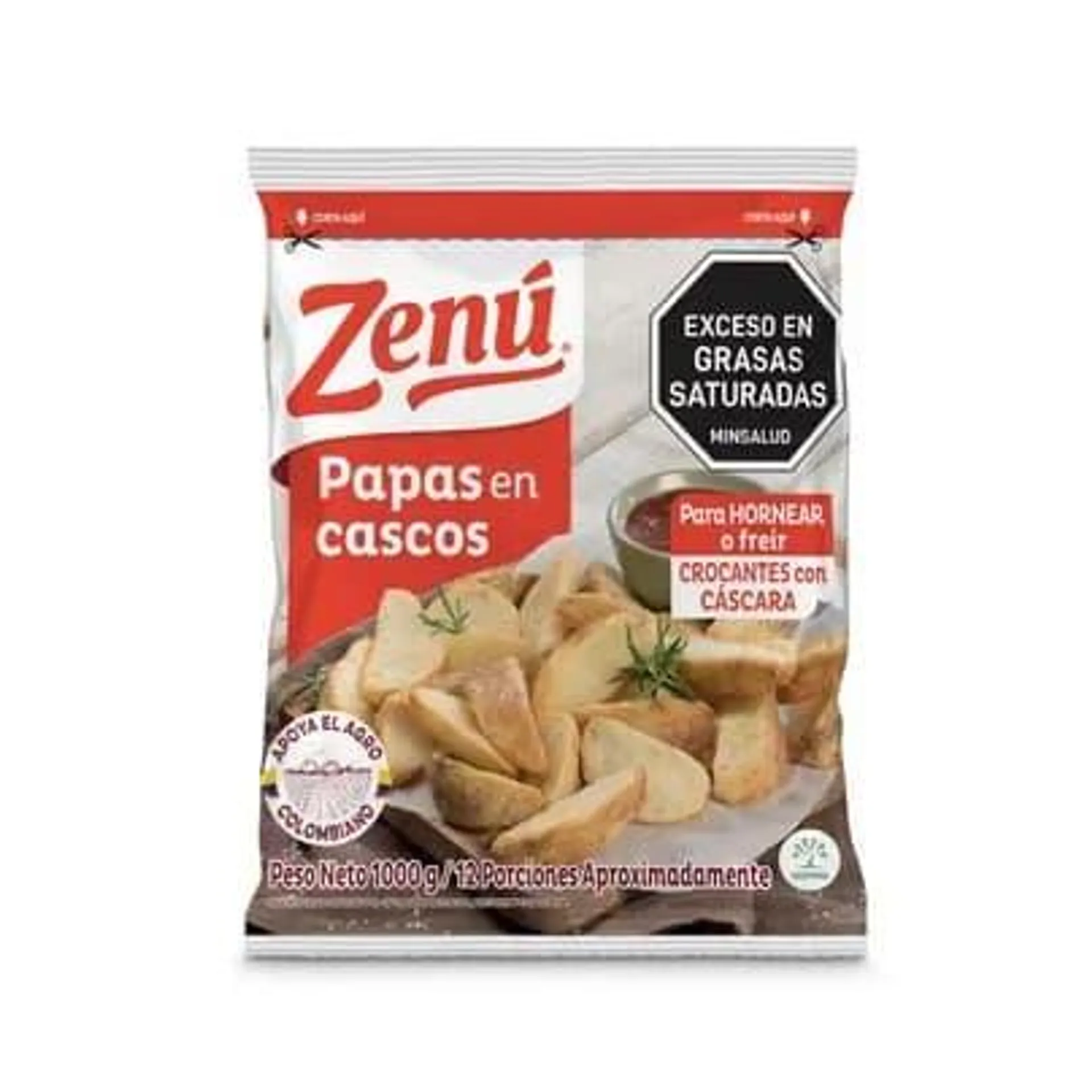 Papas en cascos Zenú x 1.000g