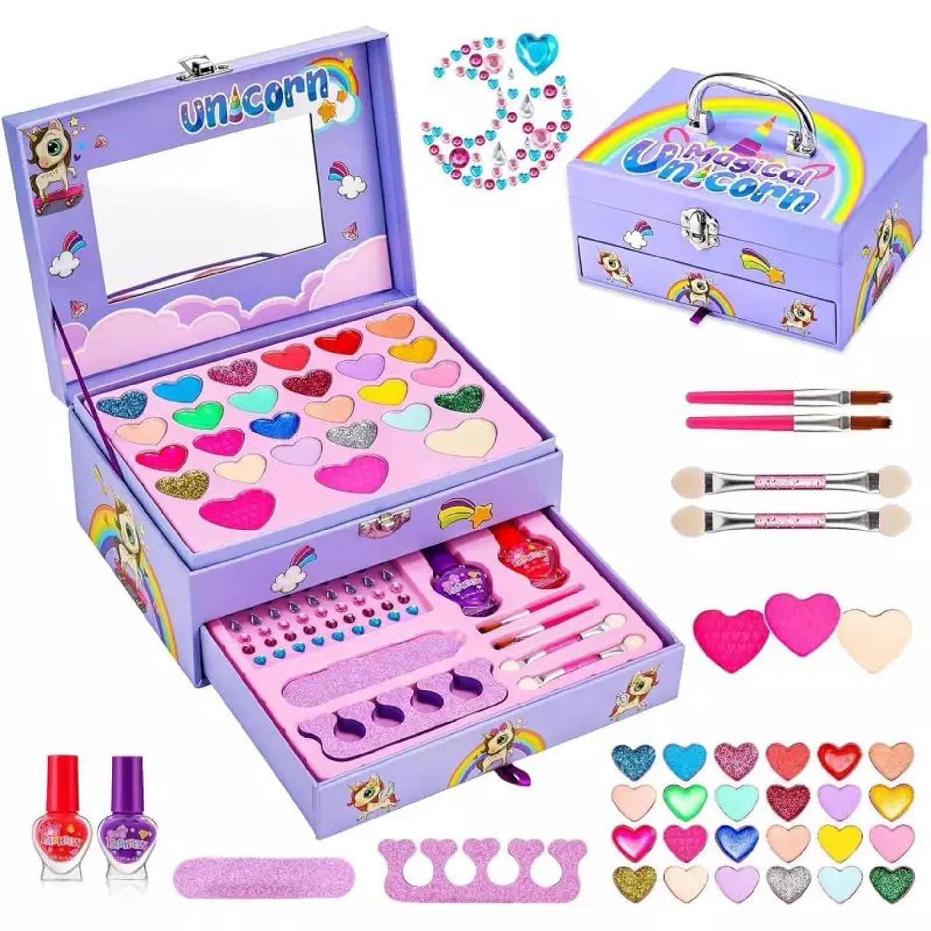 Kit De Maquillaje Unicornio Lila