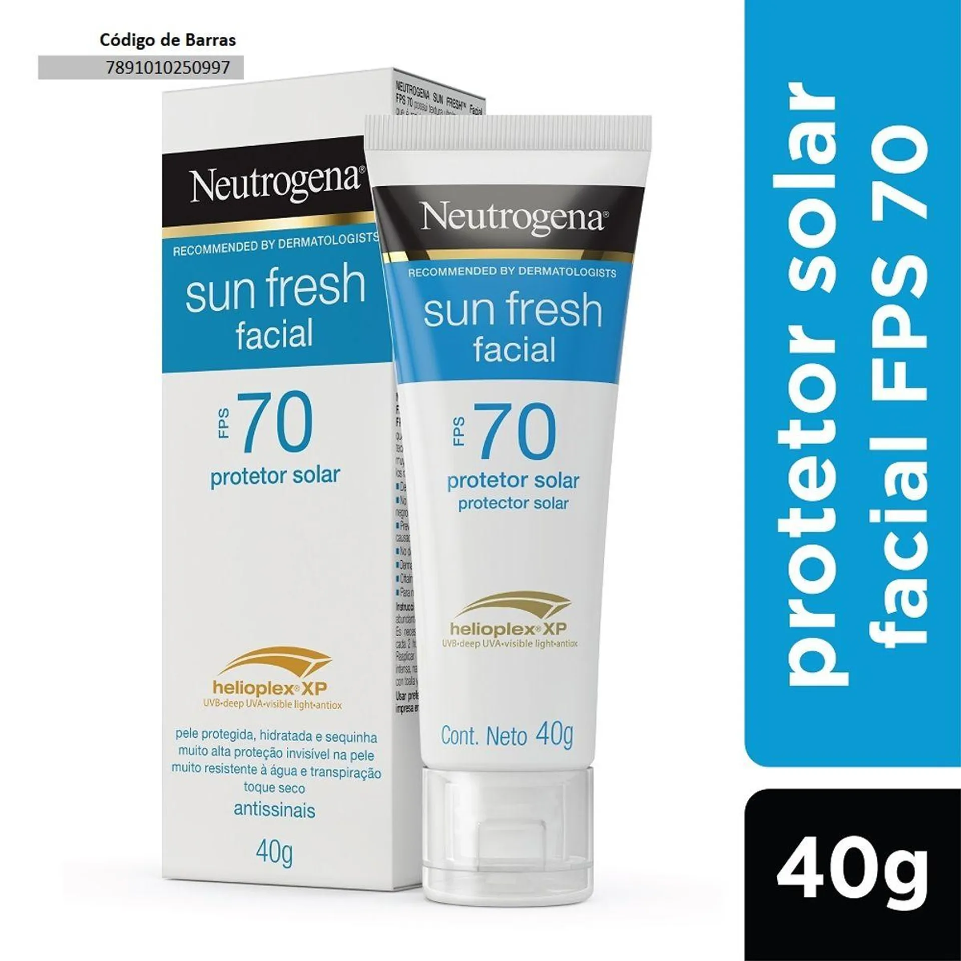 Protector Solar Neutrogena Fresh Facial Fps70 X 40G