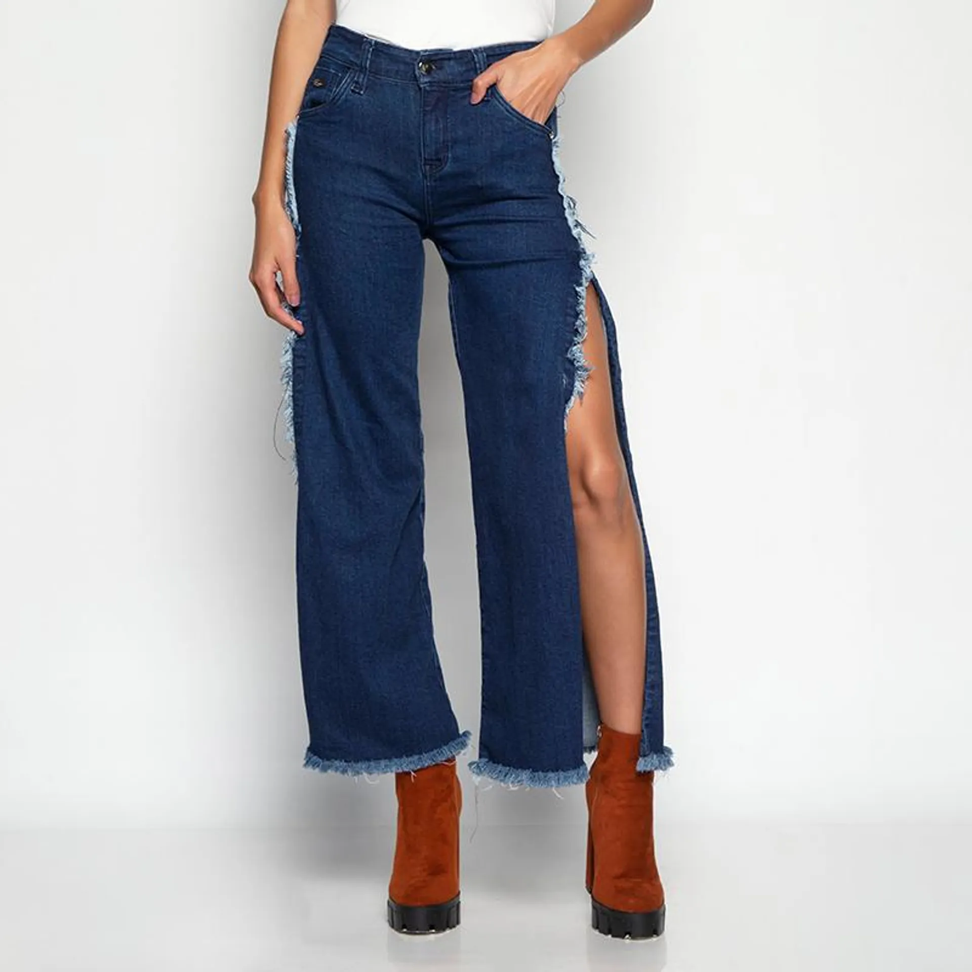 Jean Knz Wide Leg Stady Dark