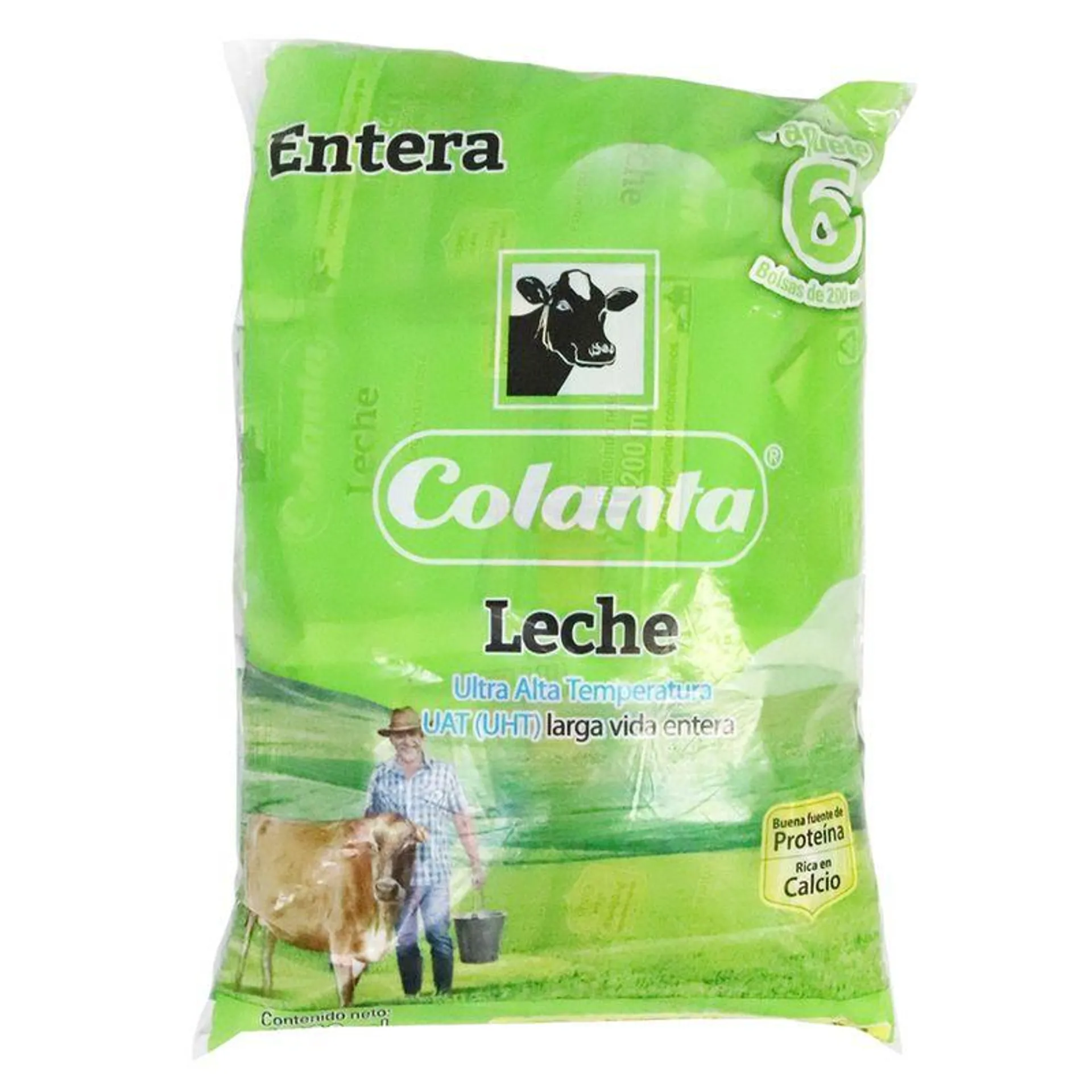 LECHE ENTERA UHT COLANTA 200CC x 6U