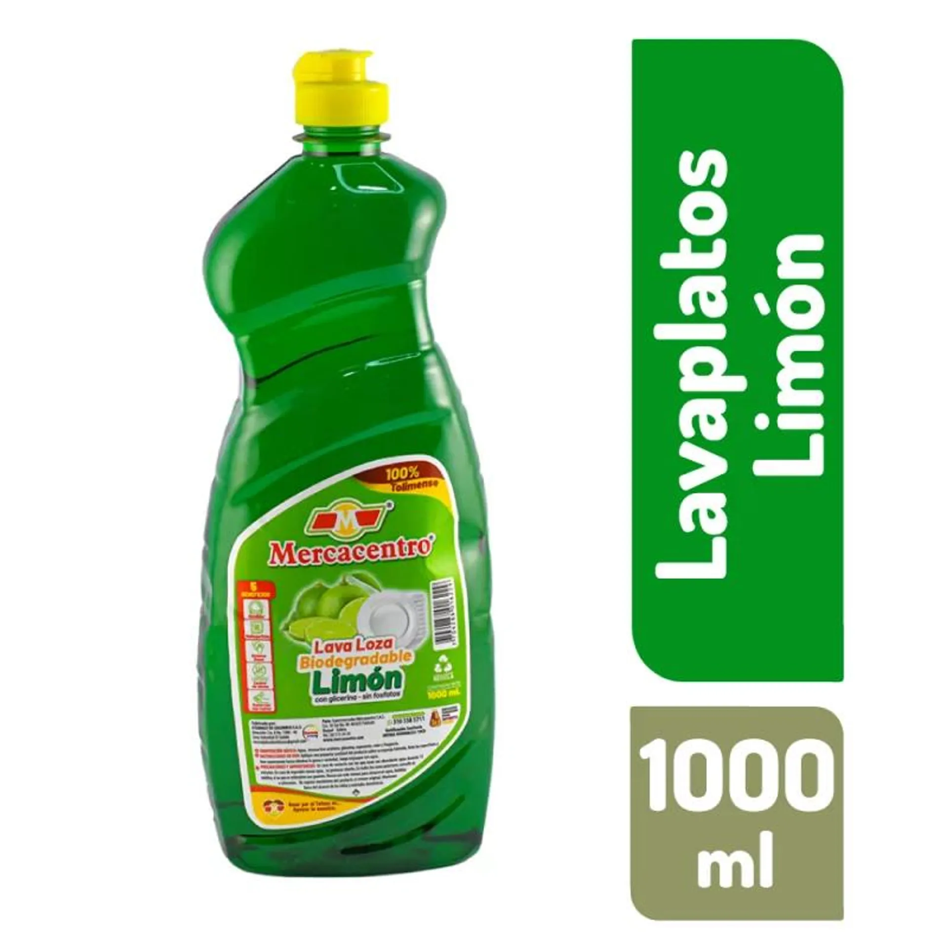 Lavaplatos Líquido Mercacentro 1000 ml Limón