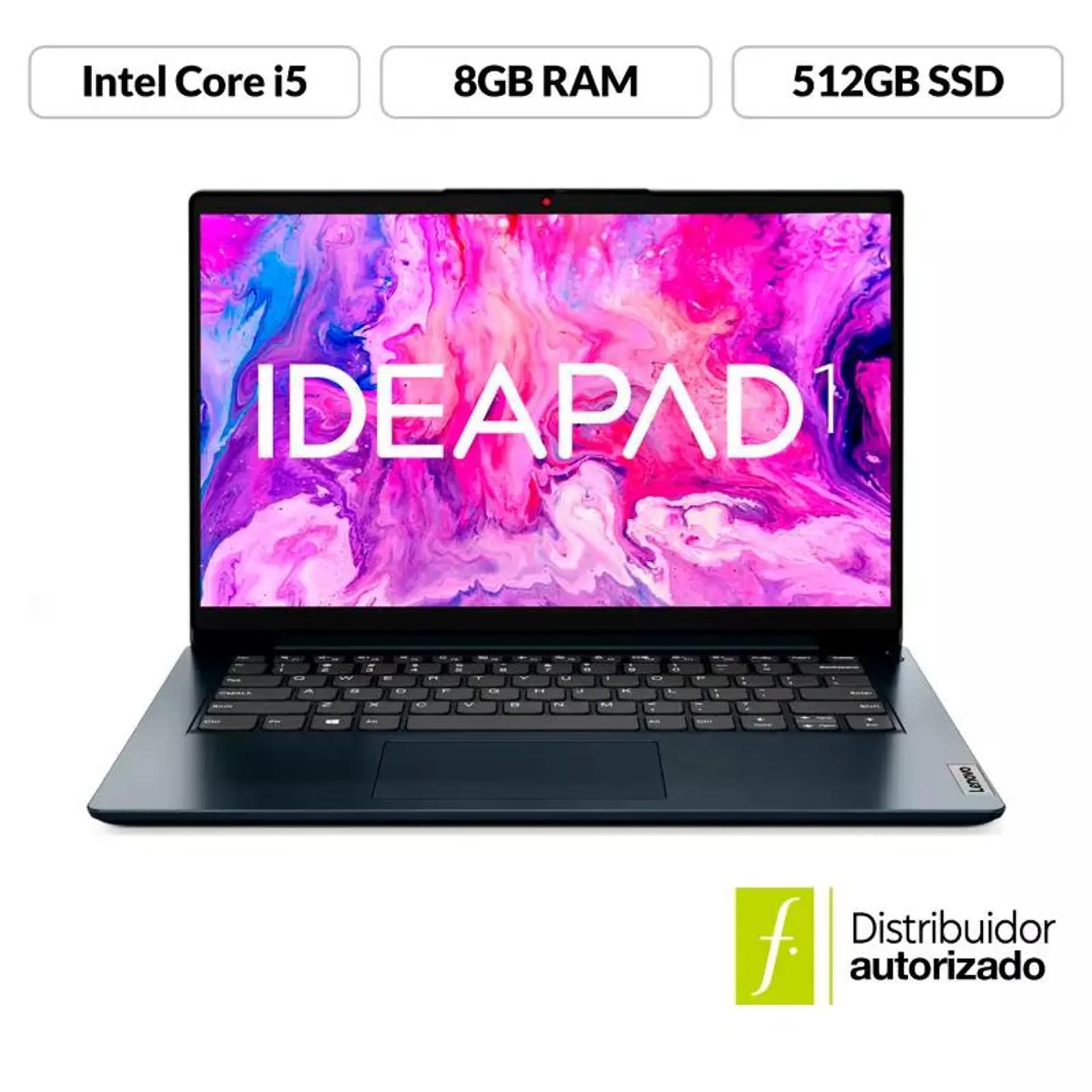 Portátil Lenovo IdeaPad 1 | Intel Core i5 | 8GB de RAM | 512GB SSD de Almacenamiento | Windows 11 | Pantalla de 14 pulgadas | IP 1 | Computador Portátil