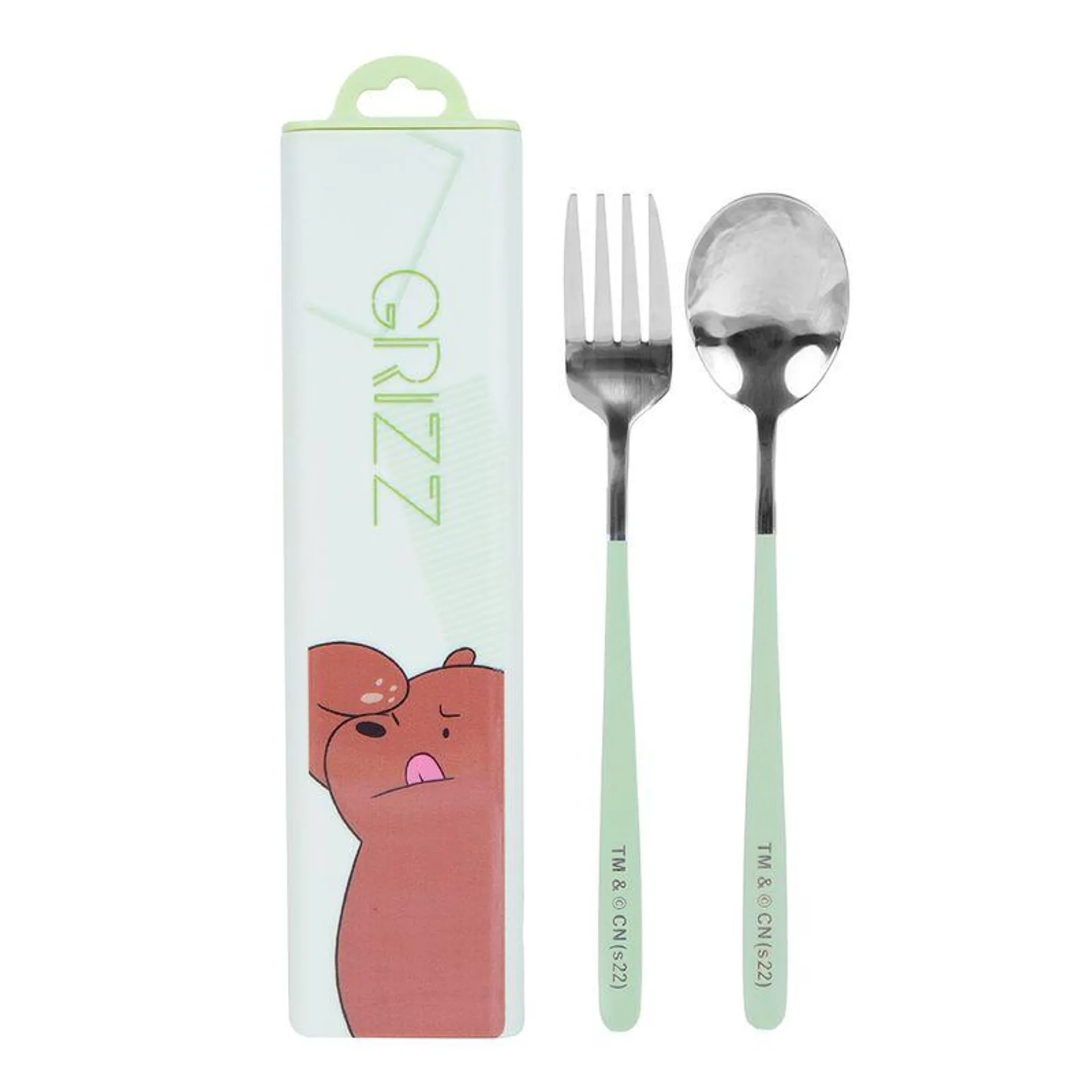 Juego de Cubiertos We Bare Bears Collection Cuchara y Tenedor Grizzly