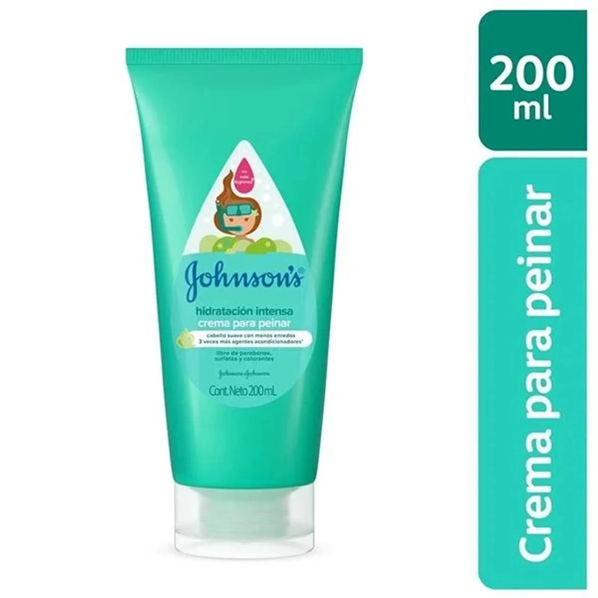 Crema Para Peinar Johnsons Baby Sin Enjuague Frasco 200 mL Hidratacon Intensa