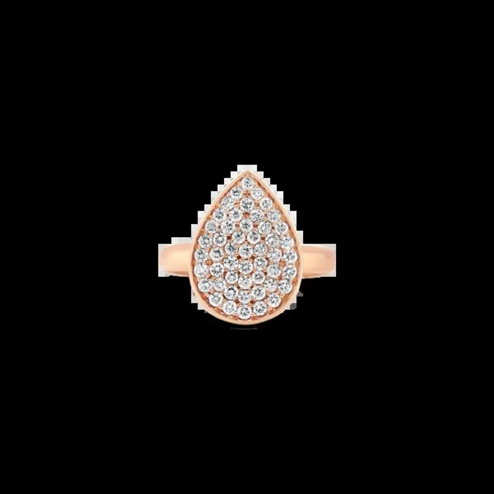 Anillo Bauer oro rosa 18K y diamantes