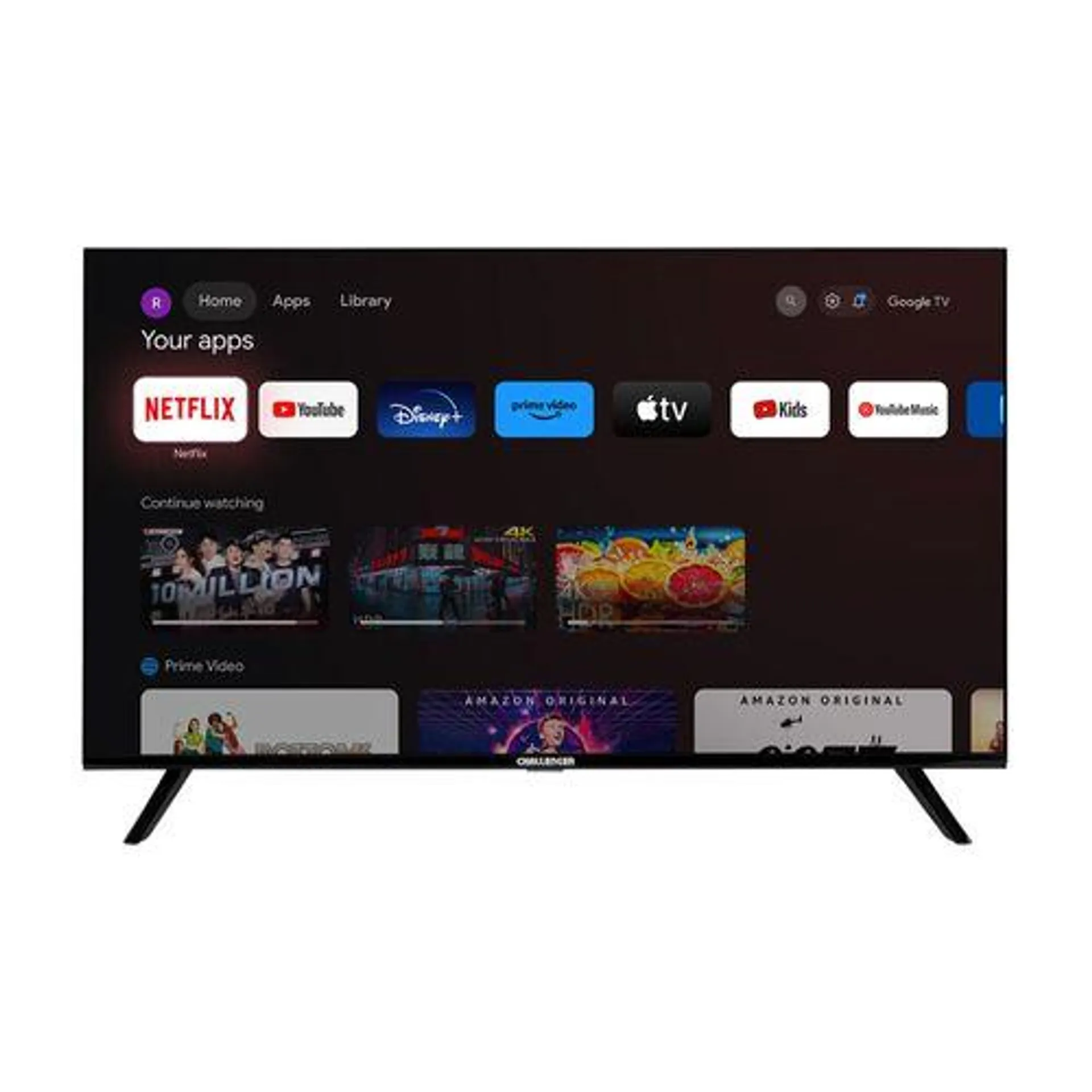 Televisor LED 43" Full HD con Google TV, Control por Voz y Chromecast. Incluye soporte de pared - LED 43TG79 BT GOOGLE T2