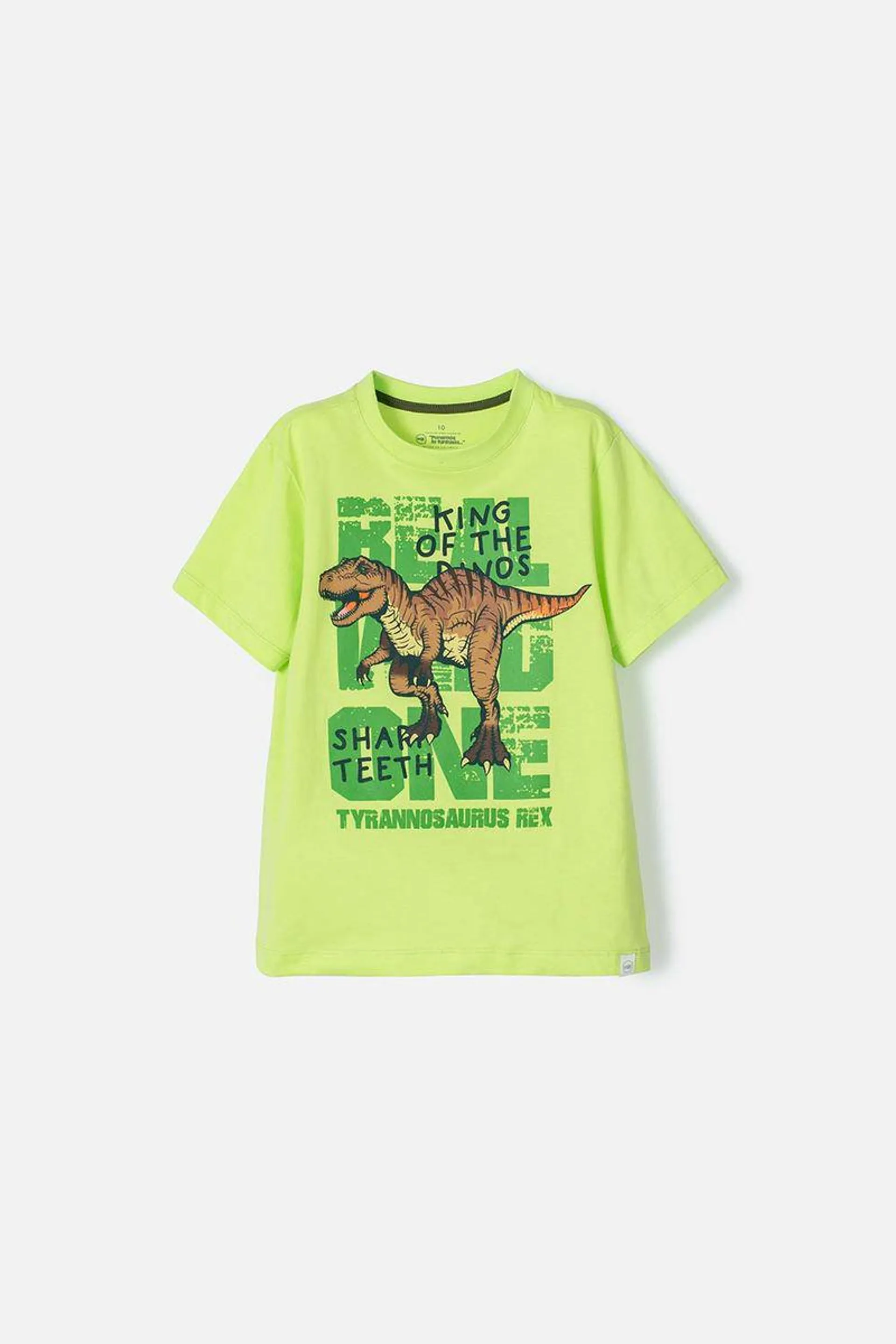 Camiseta de niño,manga corta verde de Mic