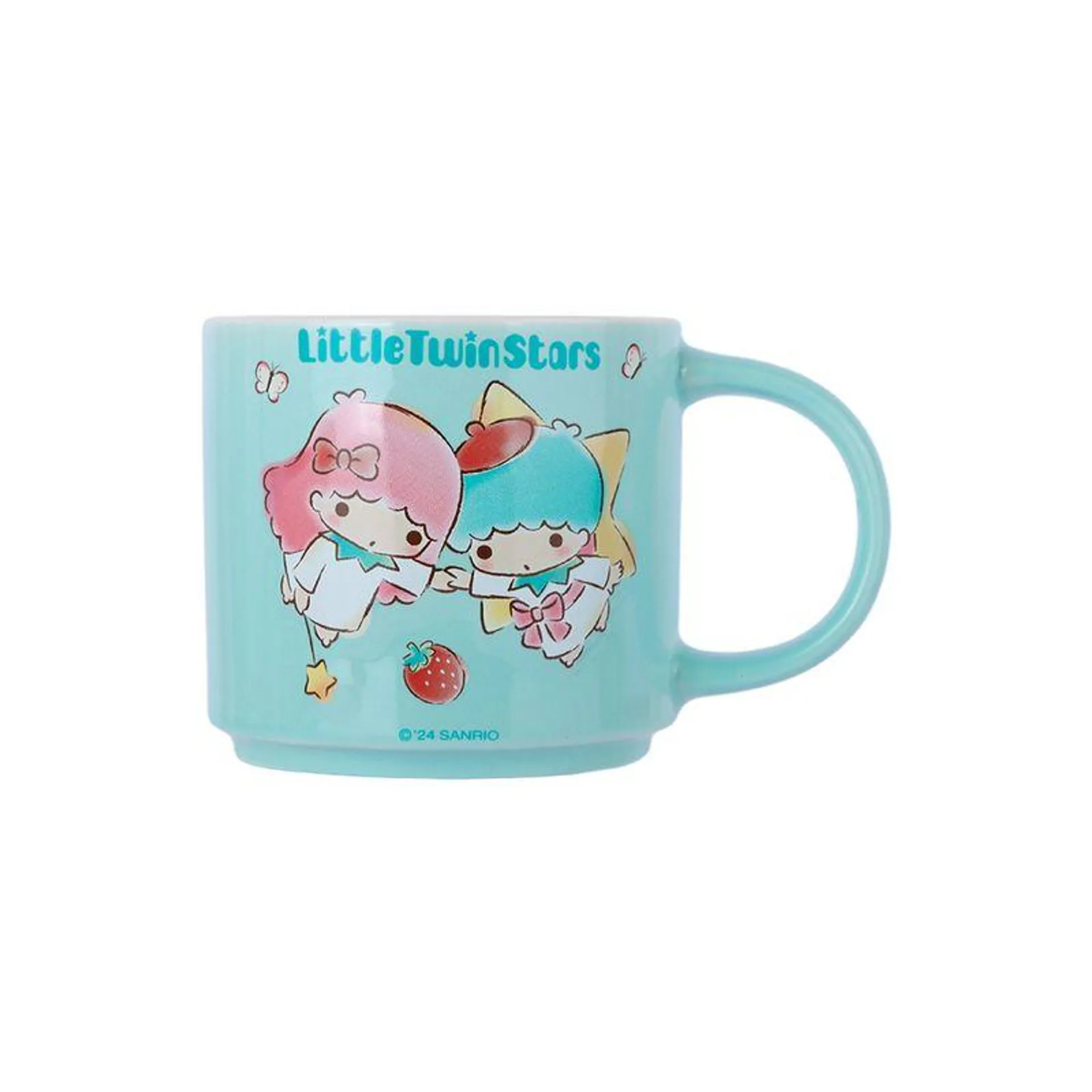 Taza de Ceramica en Relieve Coleccion Sanrion Strawberry Little Twin Stars Aqua