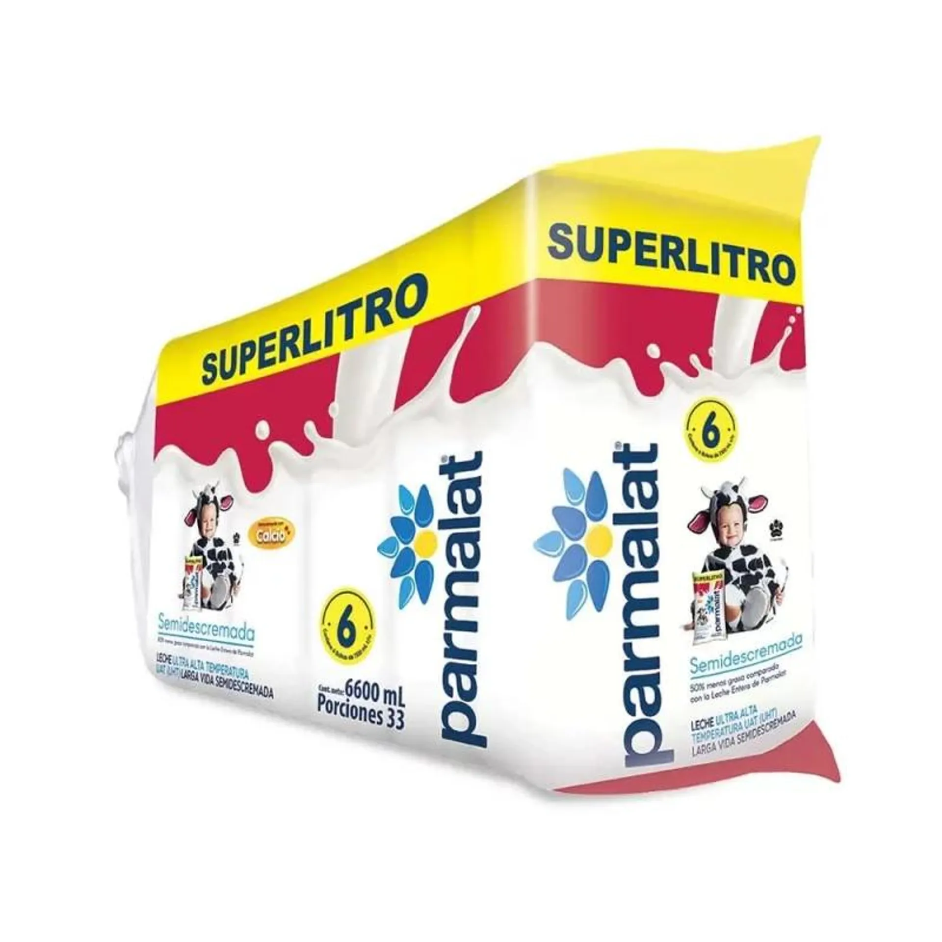 Leche Parmalat Clasica 6 und x 1100 ml Semidescremada x 6600 ml