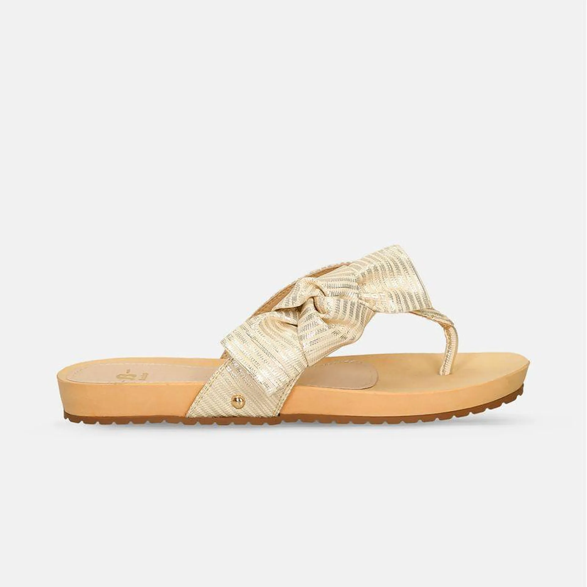 Sandalias Champaña Bata Jamaica Mujer