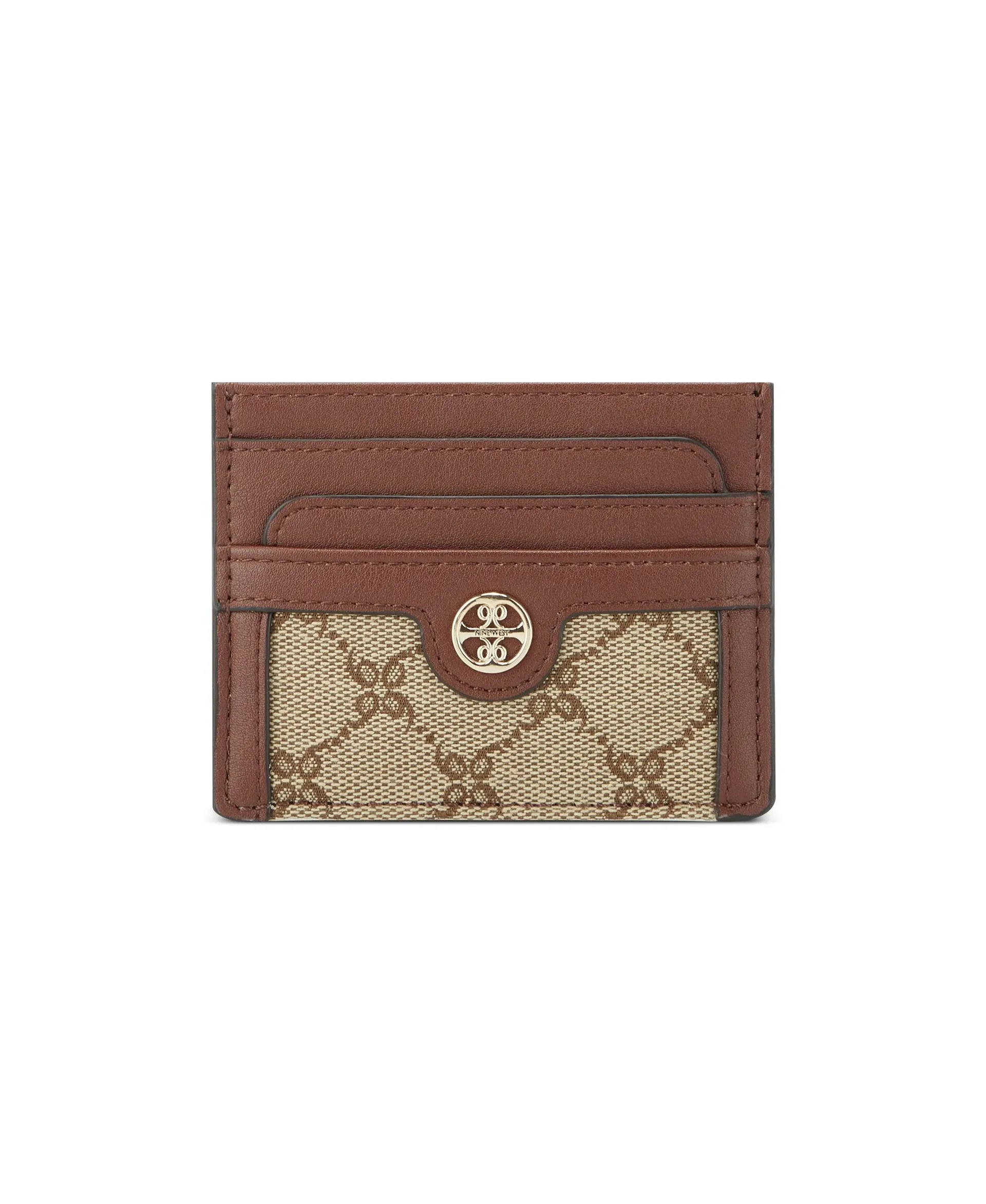 Kyelle Slg Card Case Mocha Logo Mahogany