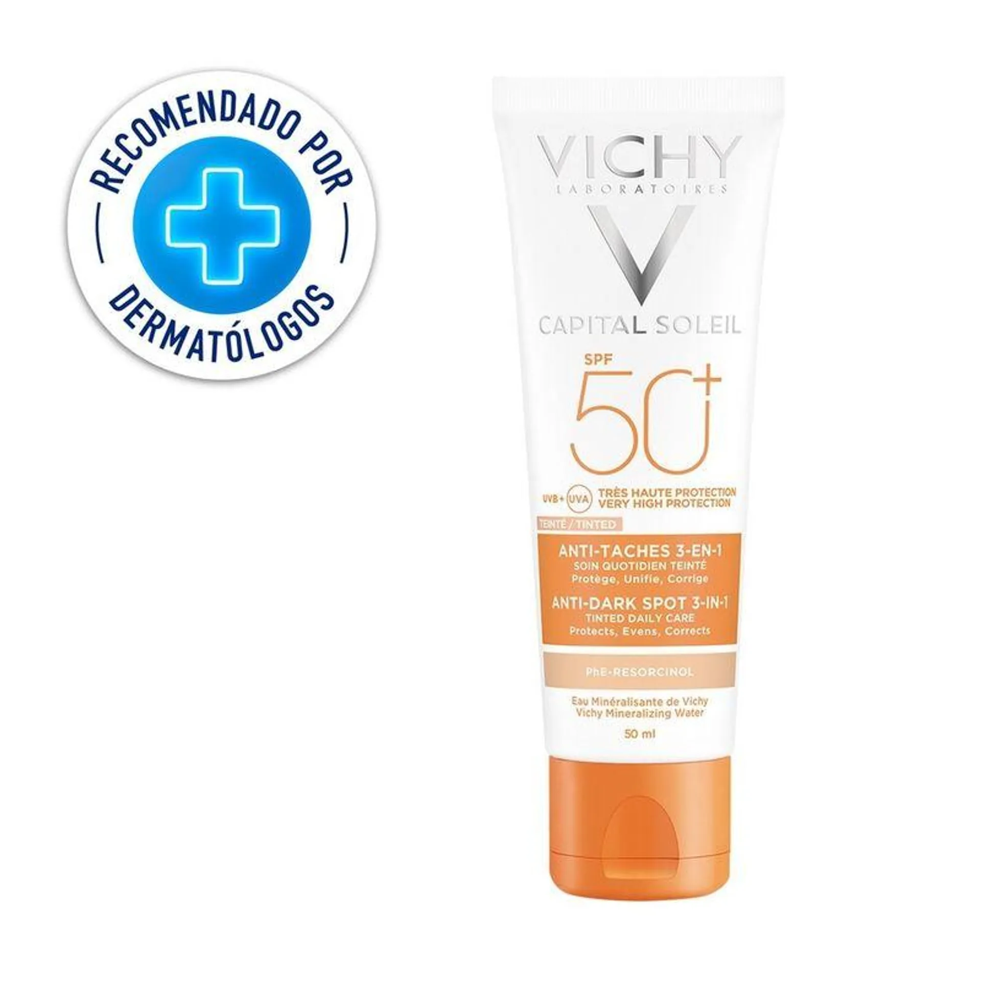 Protector Solar Vichy Capital Soleil Anti- Manchas 3 En 1 Spf 50+ X 50Ml