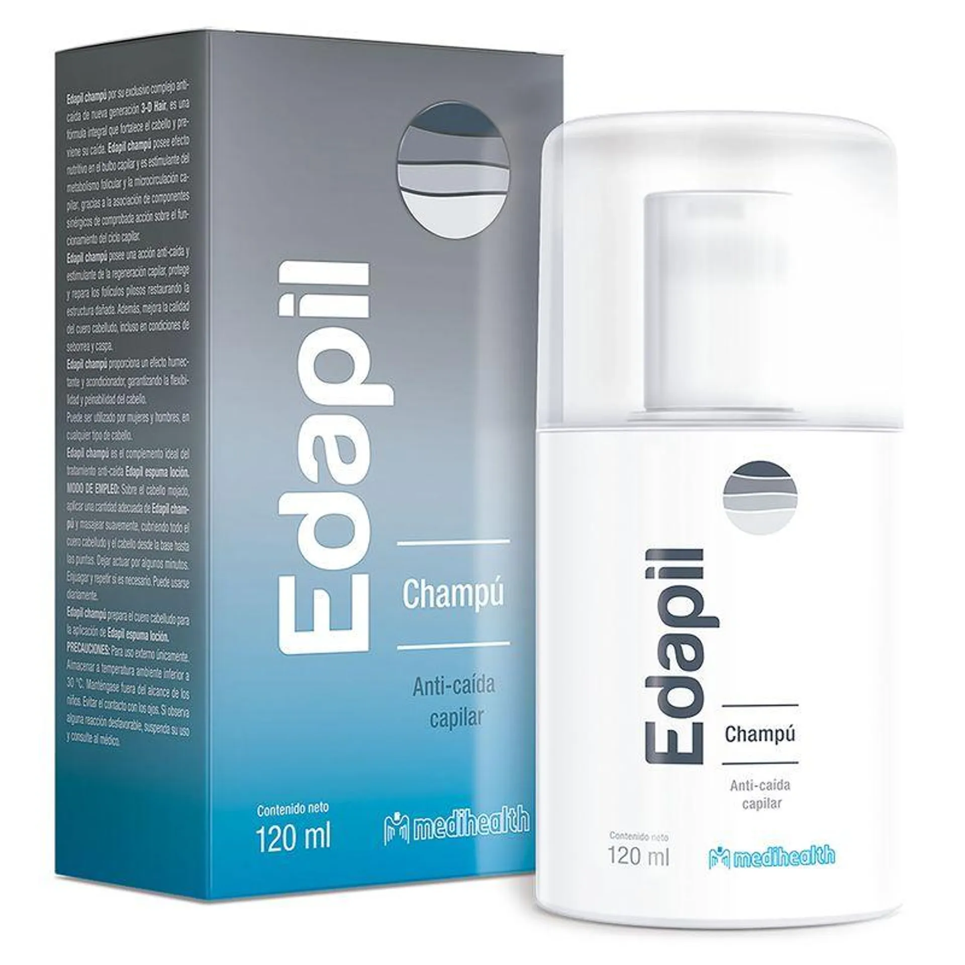 Shampoo Anticaída Capilar Medihealth Edapil 120 Ml