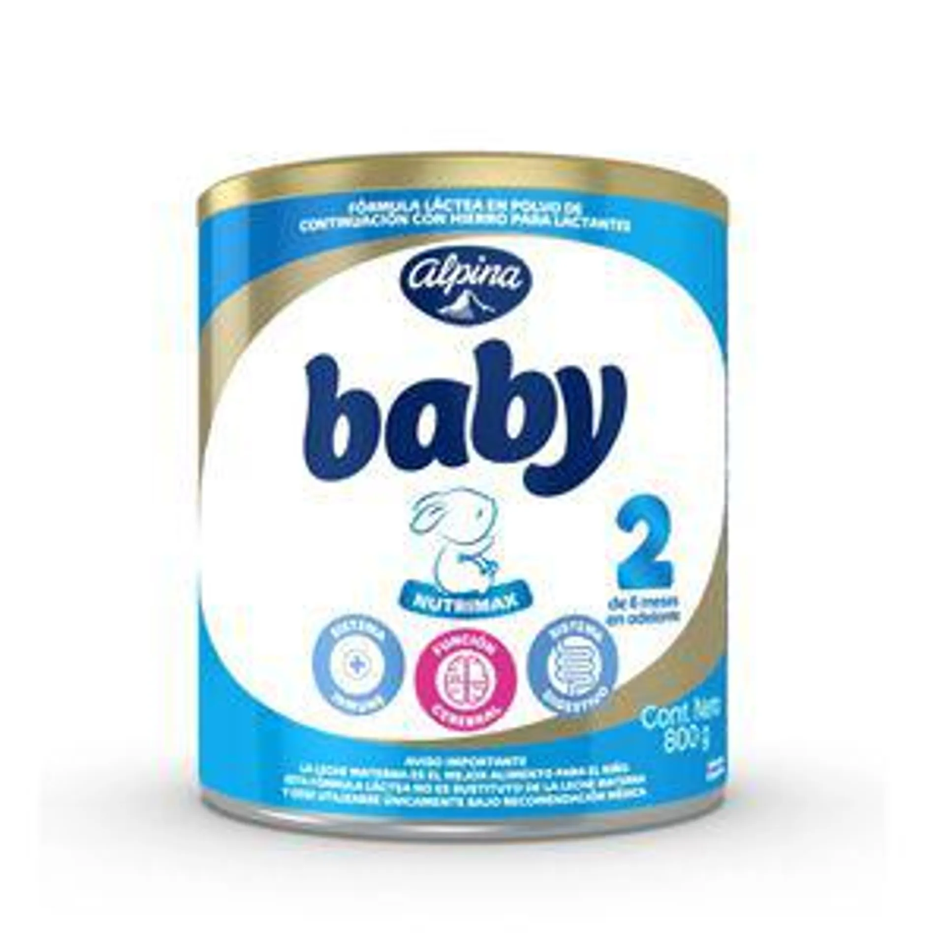 Formula Infantil Alpina Baby 2 Nutrimax Lata X 800 Gr