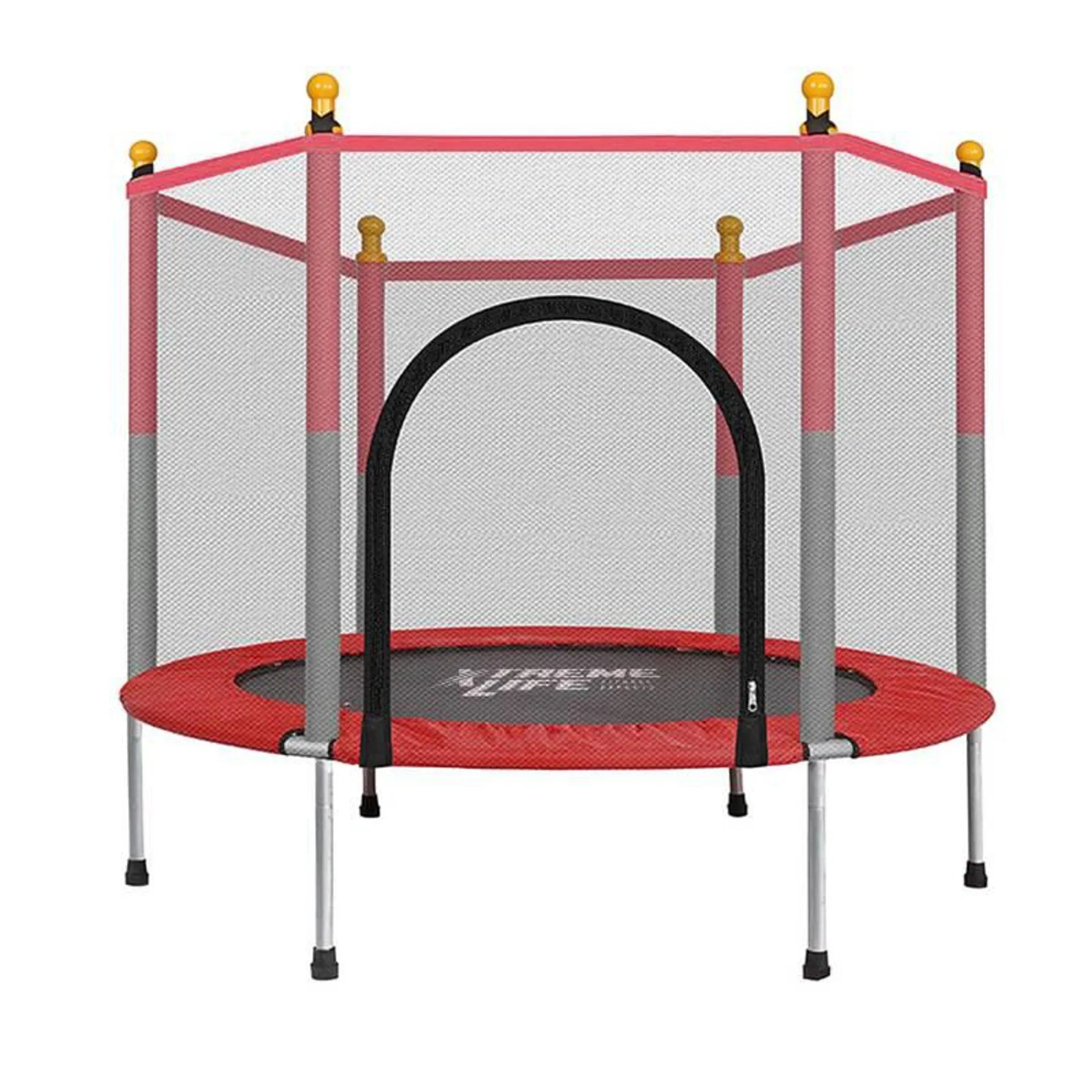 Trampolin Brinca Brincolin 1.40 Mts Malla Proteccion Niños - Rojo - Grande