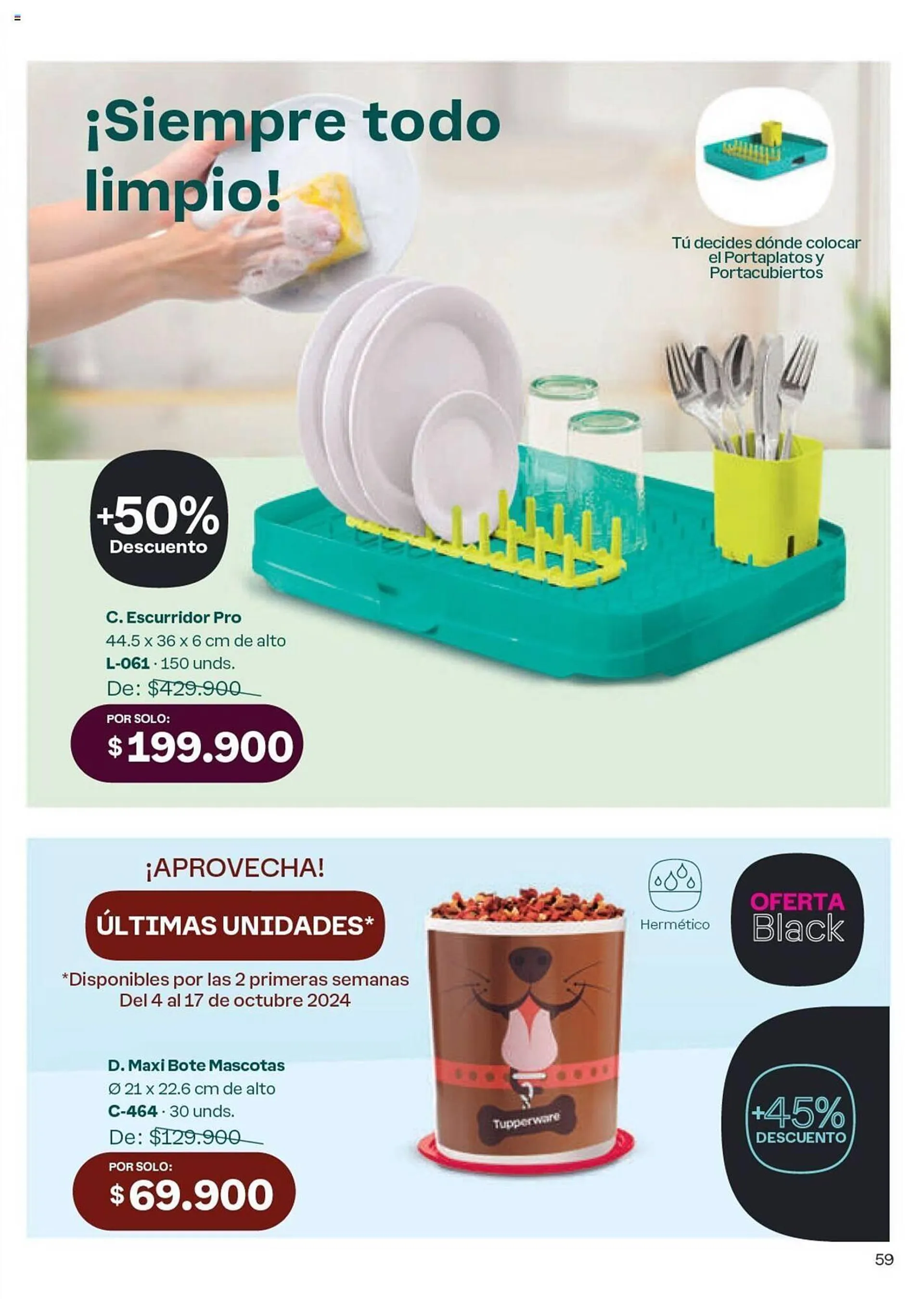 Catalogo de Catálogo Tupperware 4 de octubre al 31 de octubre 2024 - Pag 59