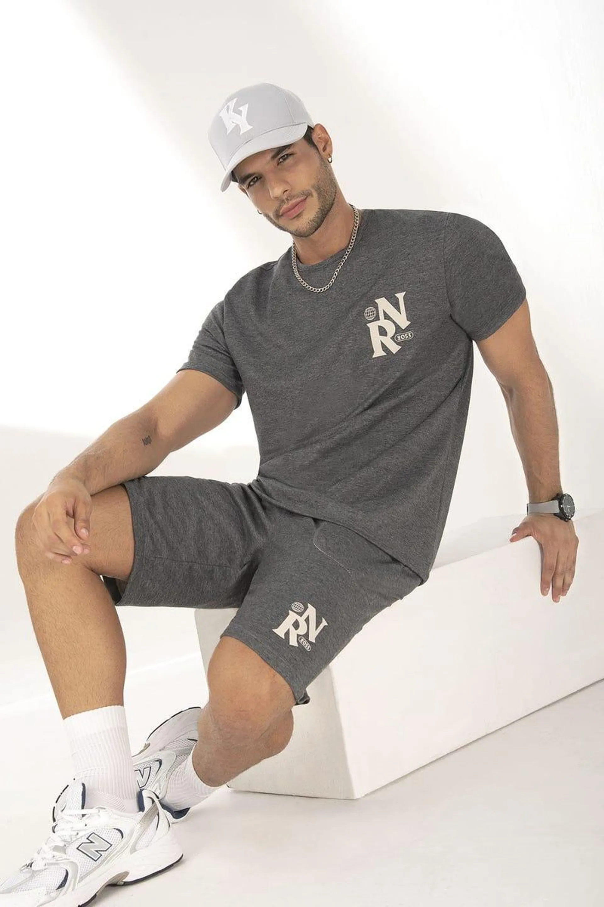 CAMISETA MANGA CORTA Gris