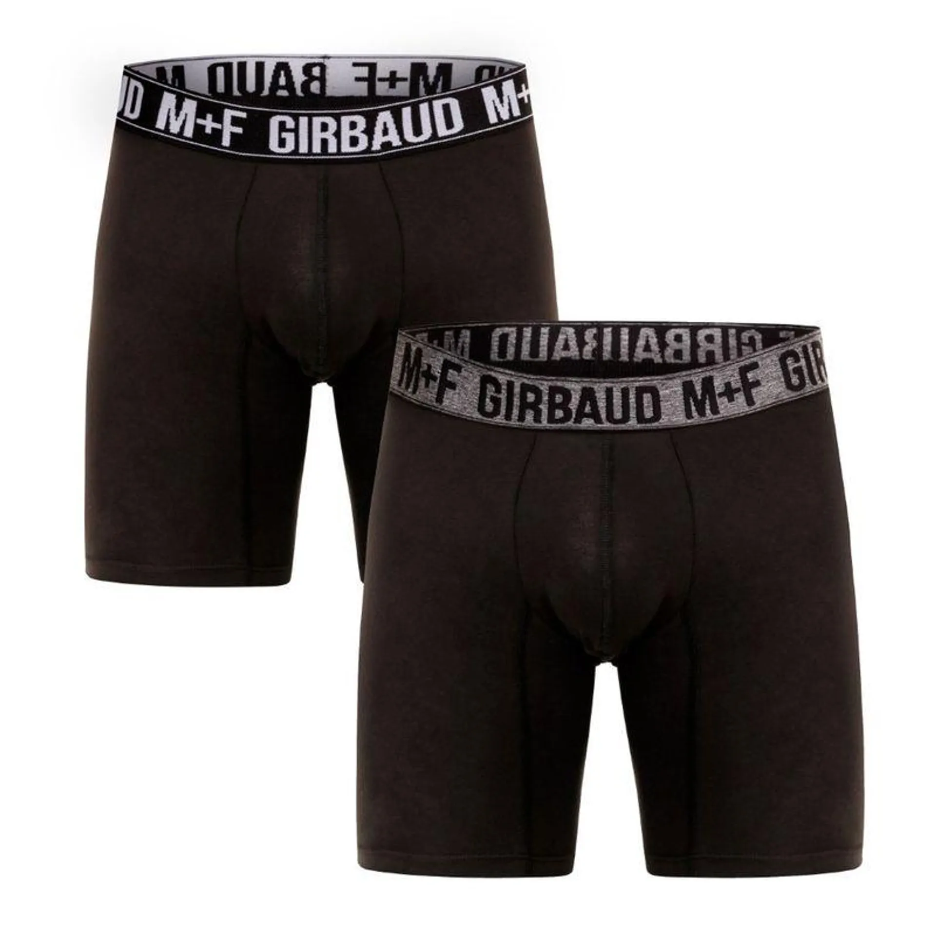 Boxer Bipack Negro Algodón-Licra Para Hombre Girbaud