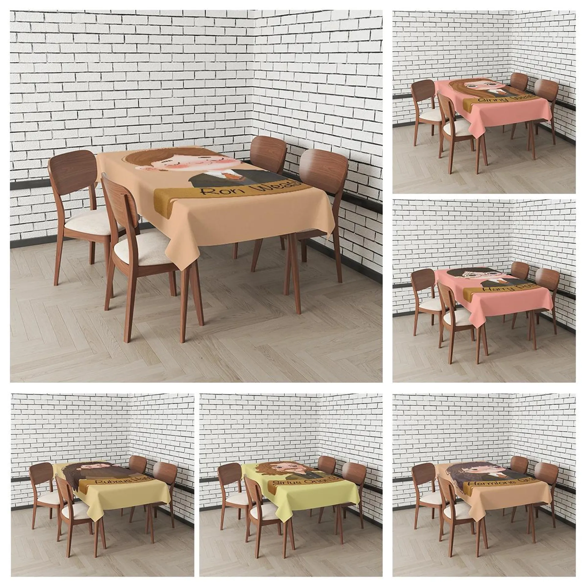 Home tablecloths for dining tables Anime decoration and rectangular table accessories waterproof cloth Anti-stain tablecloth