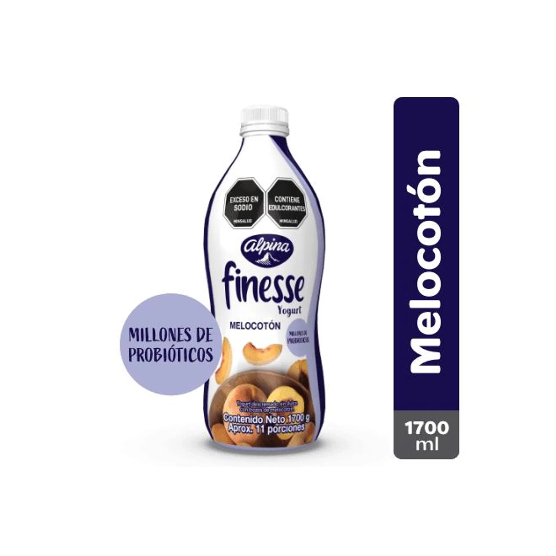 Yogurt Finesse Melocotón Botella 1700 ml