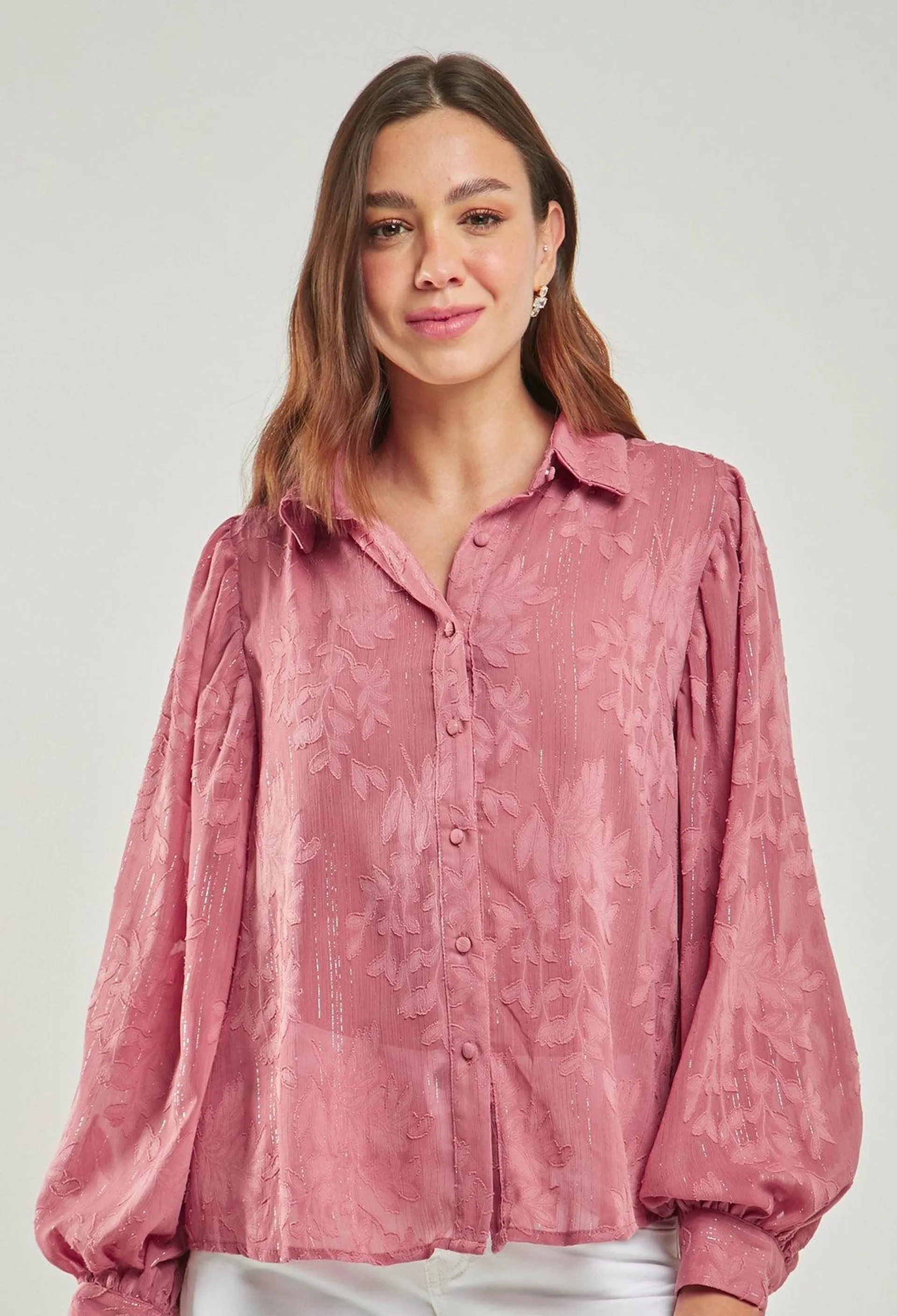 Camisa Detalles Brillantes Mujer - SALE