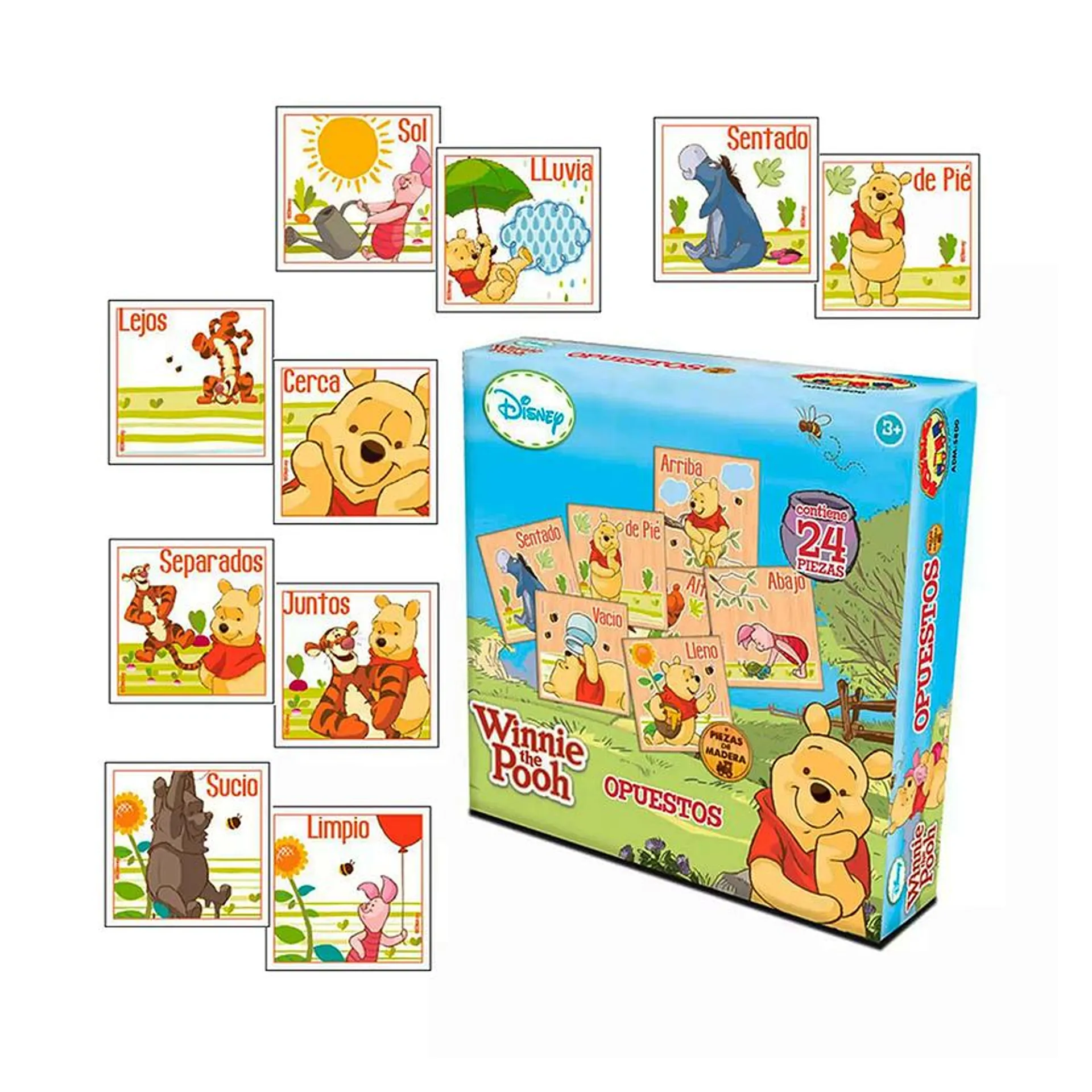 Juego De Mesa Educativo Puestos X 24 Piezas Winnie The Pooh