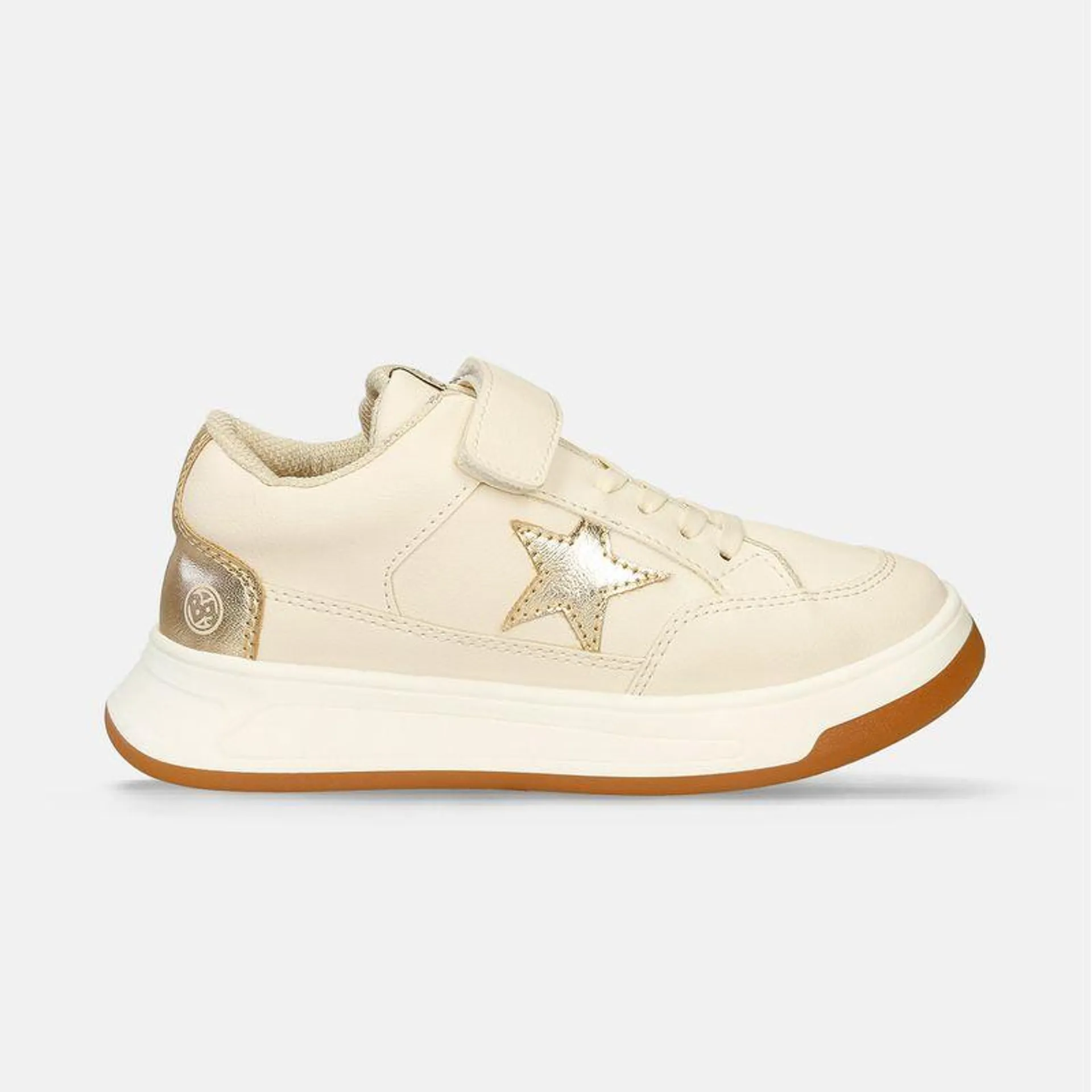 Tenis Casuales Beige-Dorado Bubblegummers Susan Niña