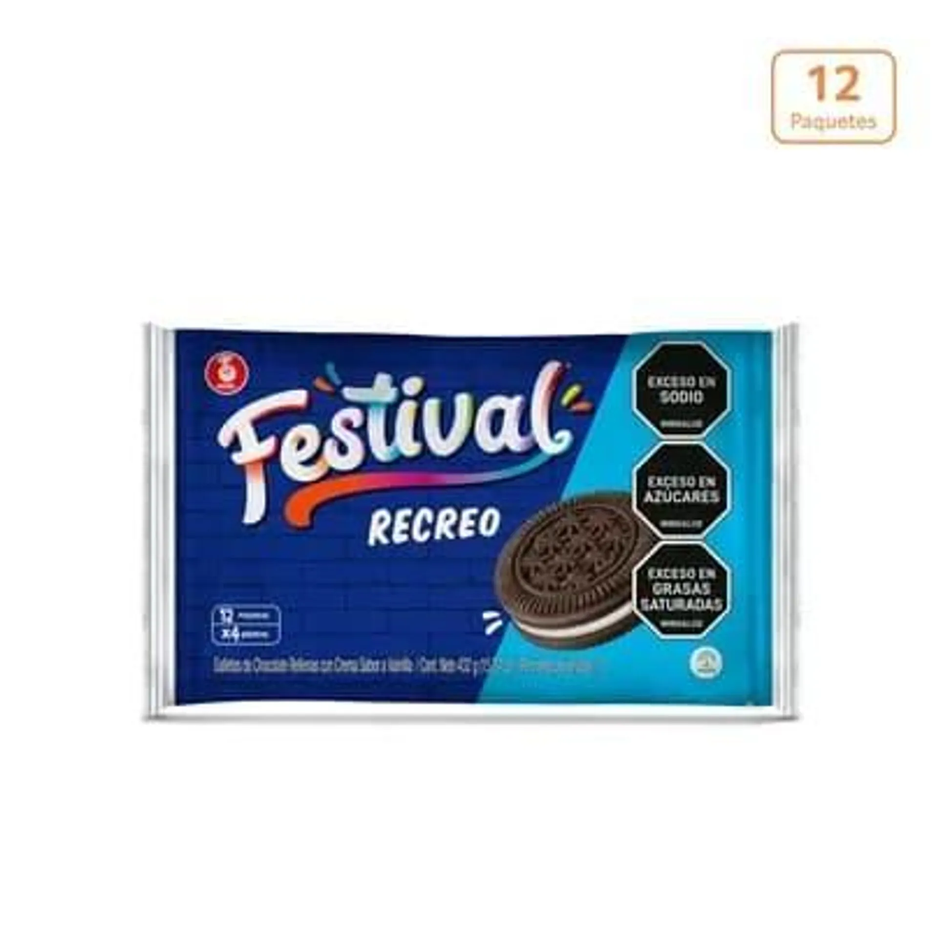 Galletas Festival Recreo x 432g x 12 Paquetes