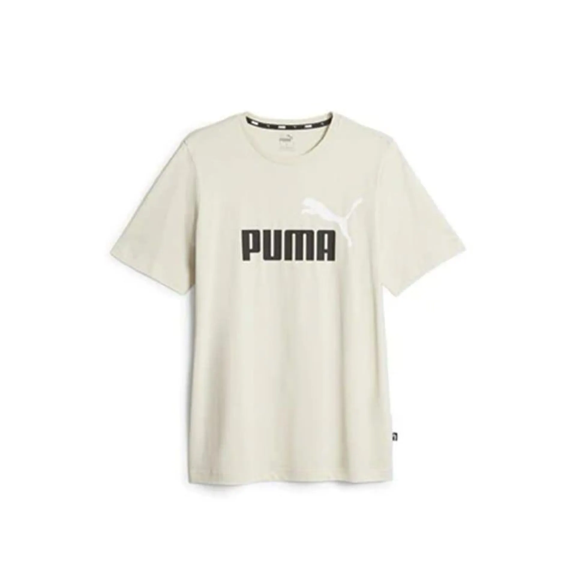 Camiseta Puma Hombre Casual Essential +2 Logo Beige