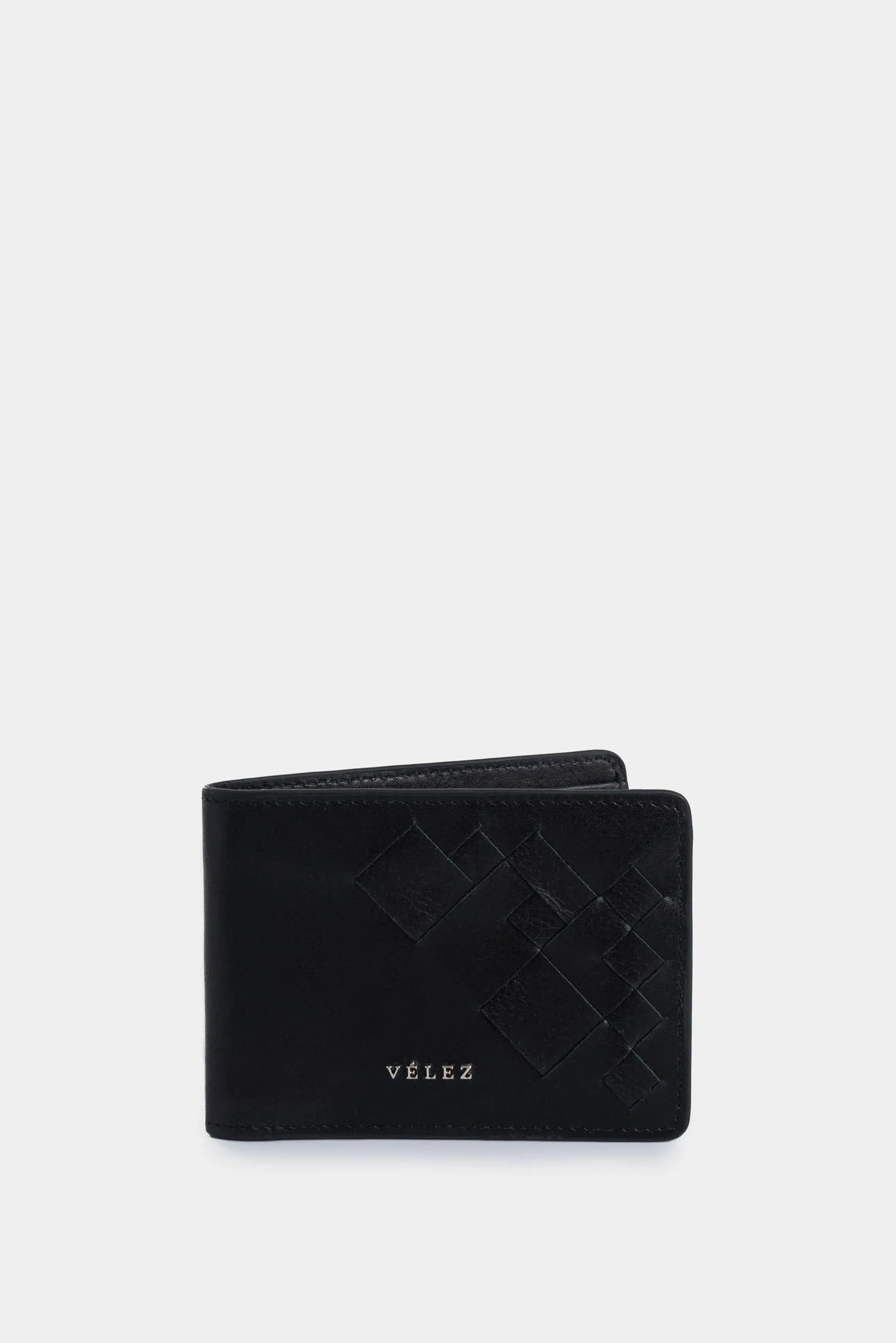 Billetera Lyra de cuero para hombre detalle tejido