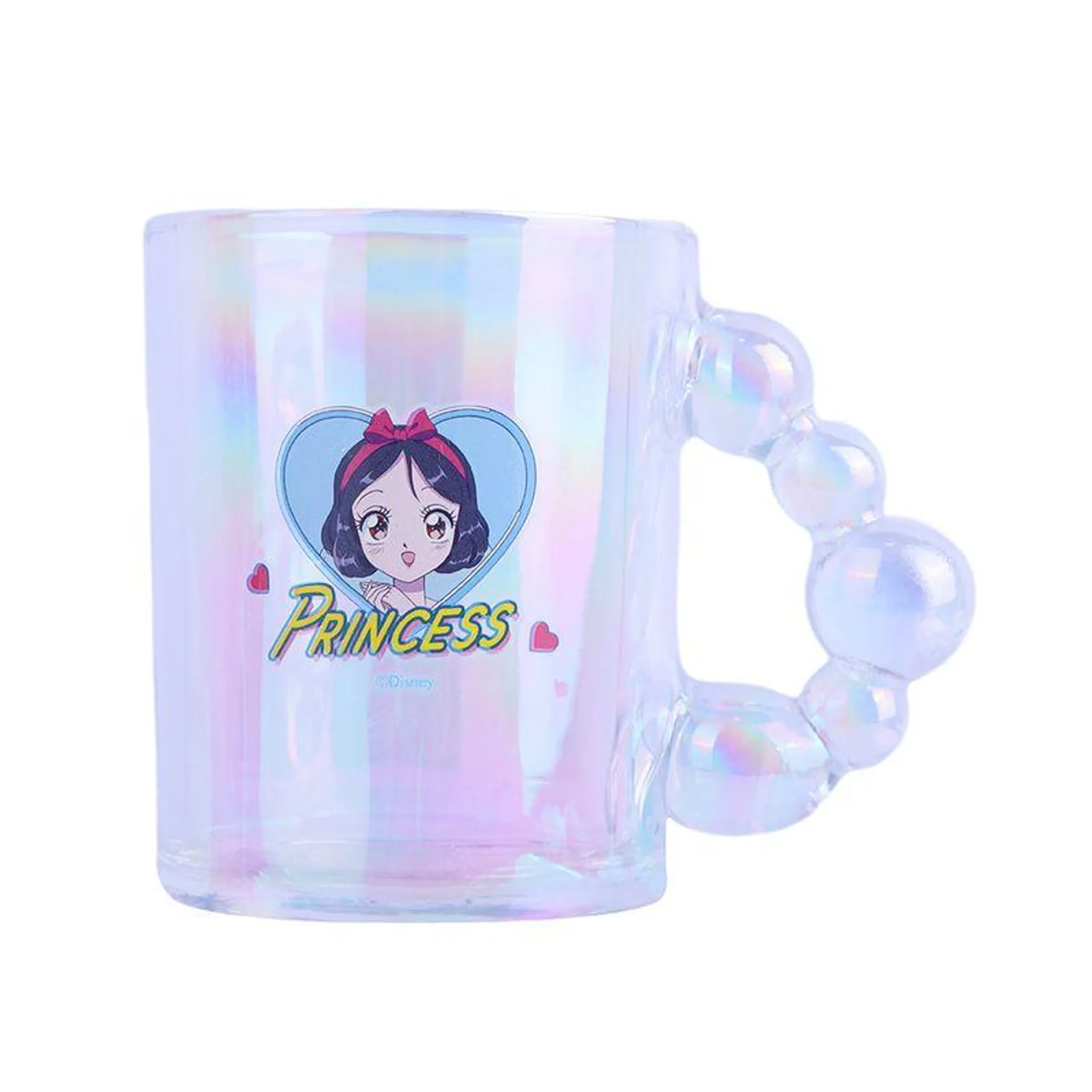 Taza de Vidrio Serie Disney Manga Princesas 335 Ml