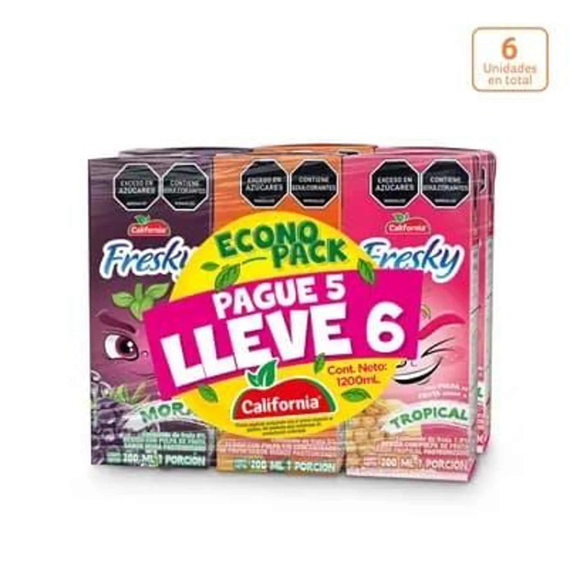 Refrescos Fresky surtido x 6 unds x 200ml c/u