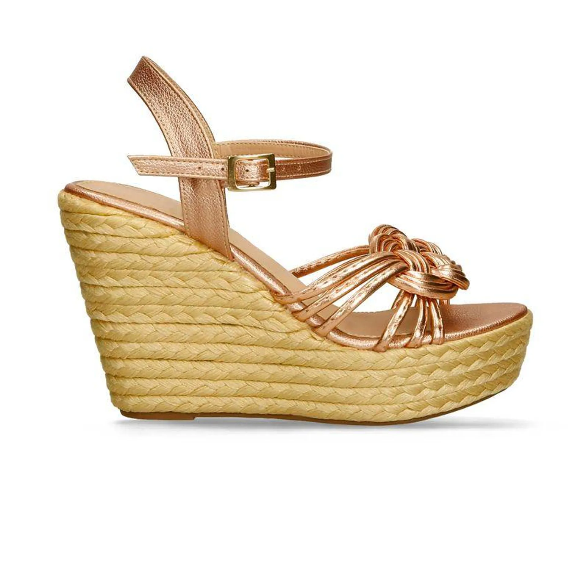 Sandalias Oro Rosa Bata Hagata Mujer