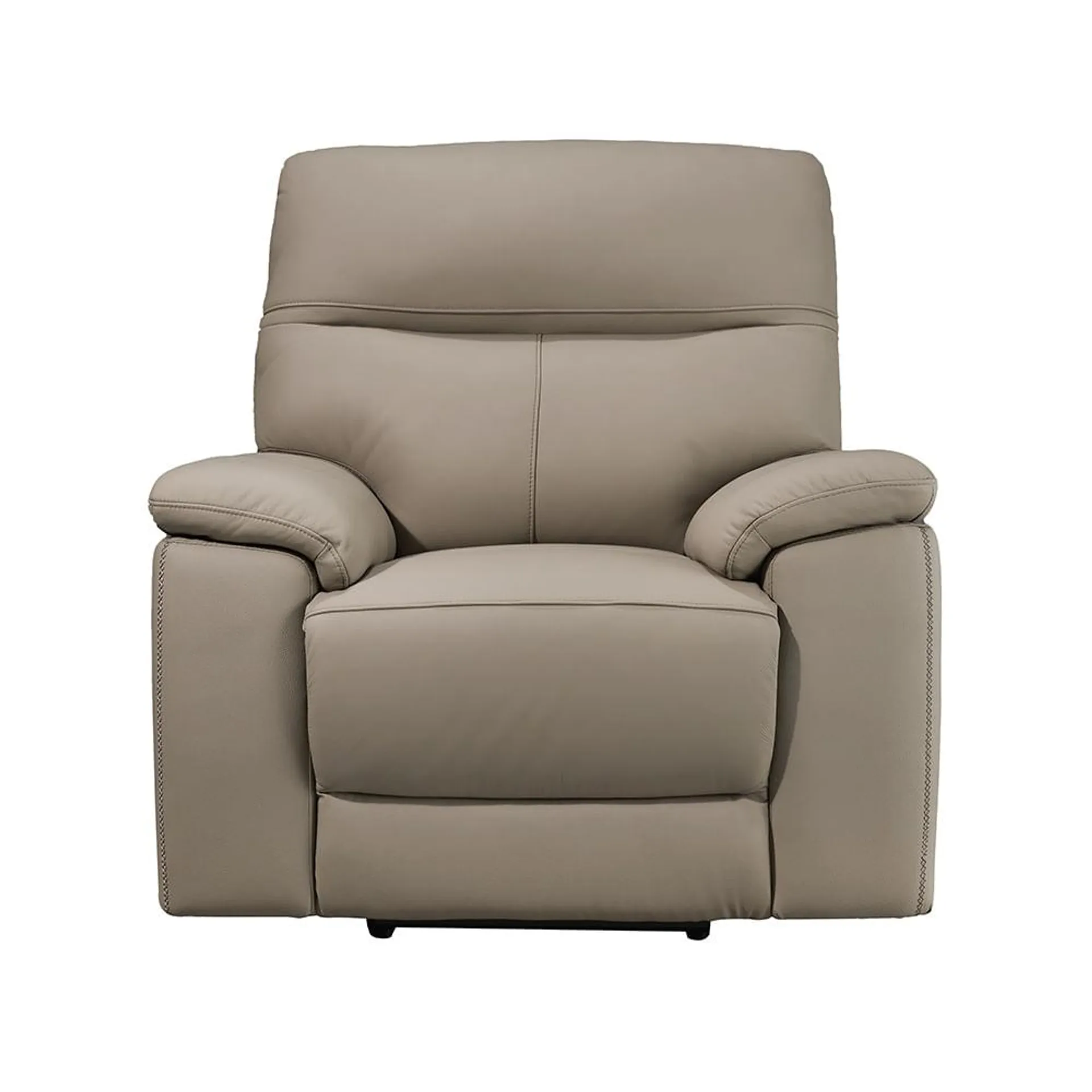 Poltrona Percy Reclinable Electrica Cuero+Pvc Taupe