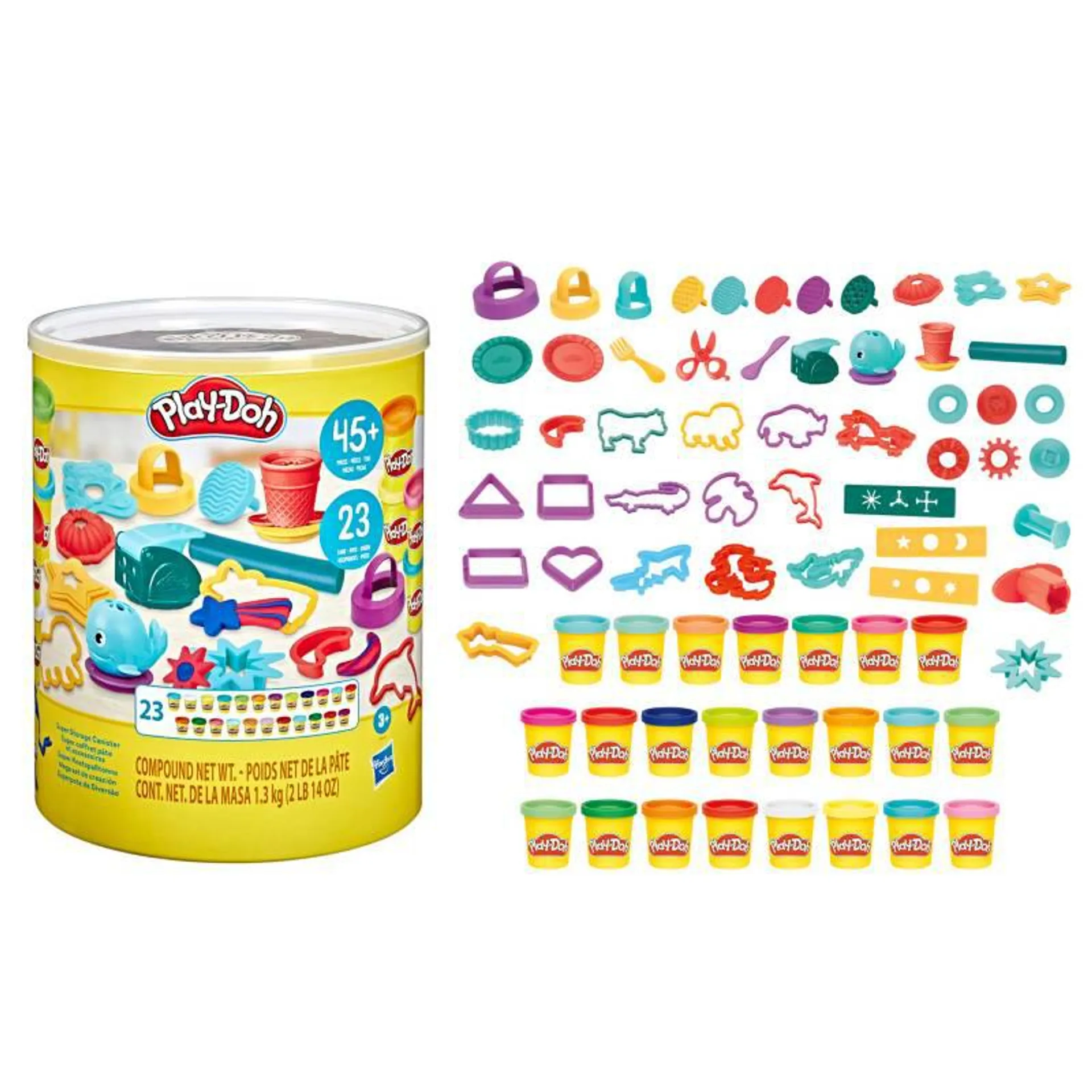 Masas y Plastilinas Play Doh Set x45 Piezas Create Canister