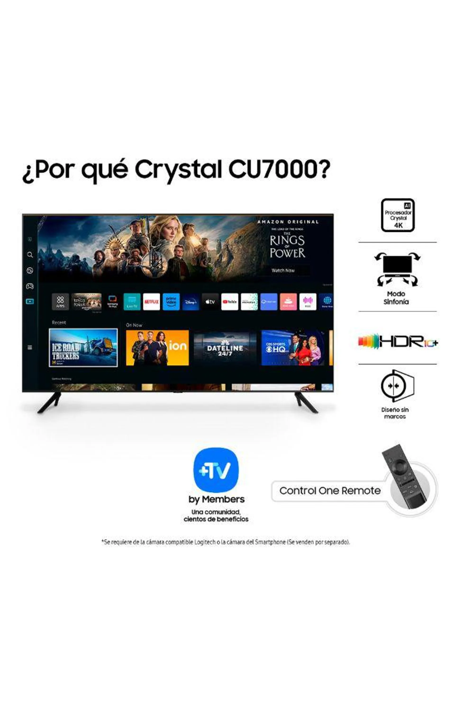 TV Samsung 55’’ Crystal UHD 4K CU7000