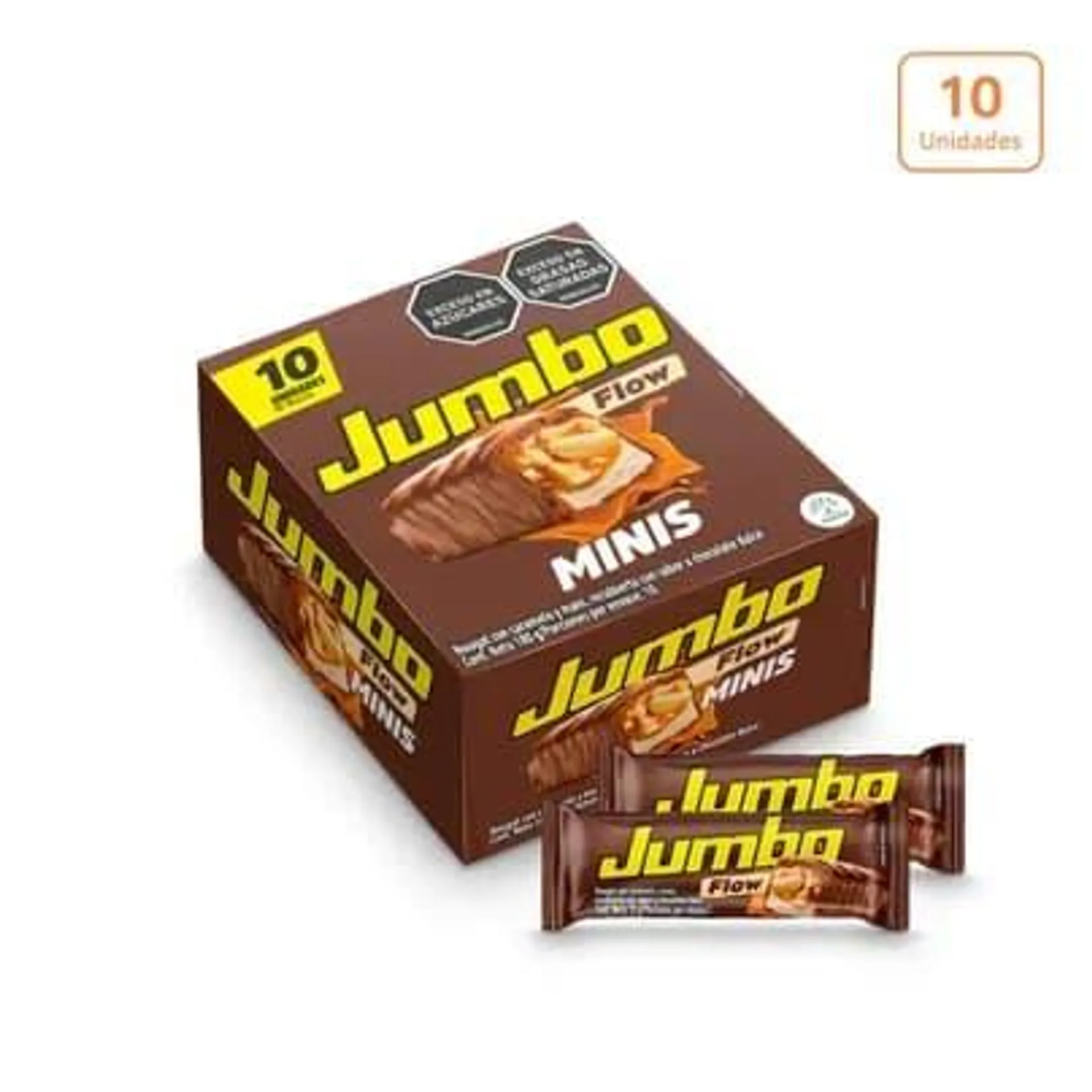 Chocolatina Jumbo Flow Leche Mini x 10 unds x 18g c/u