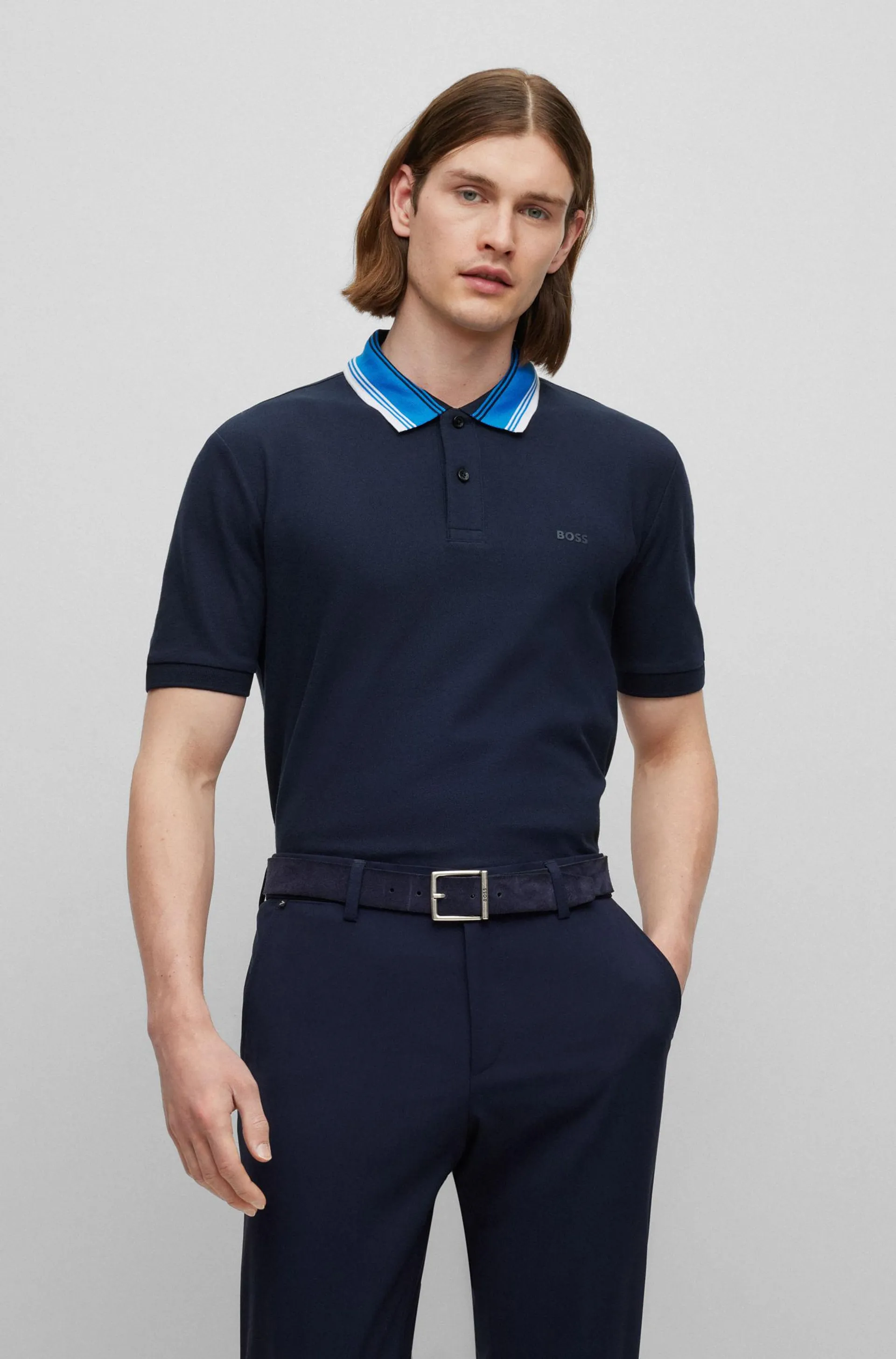 Polo Slim Fit De Algodón Hombre