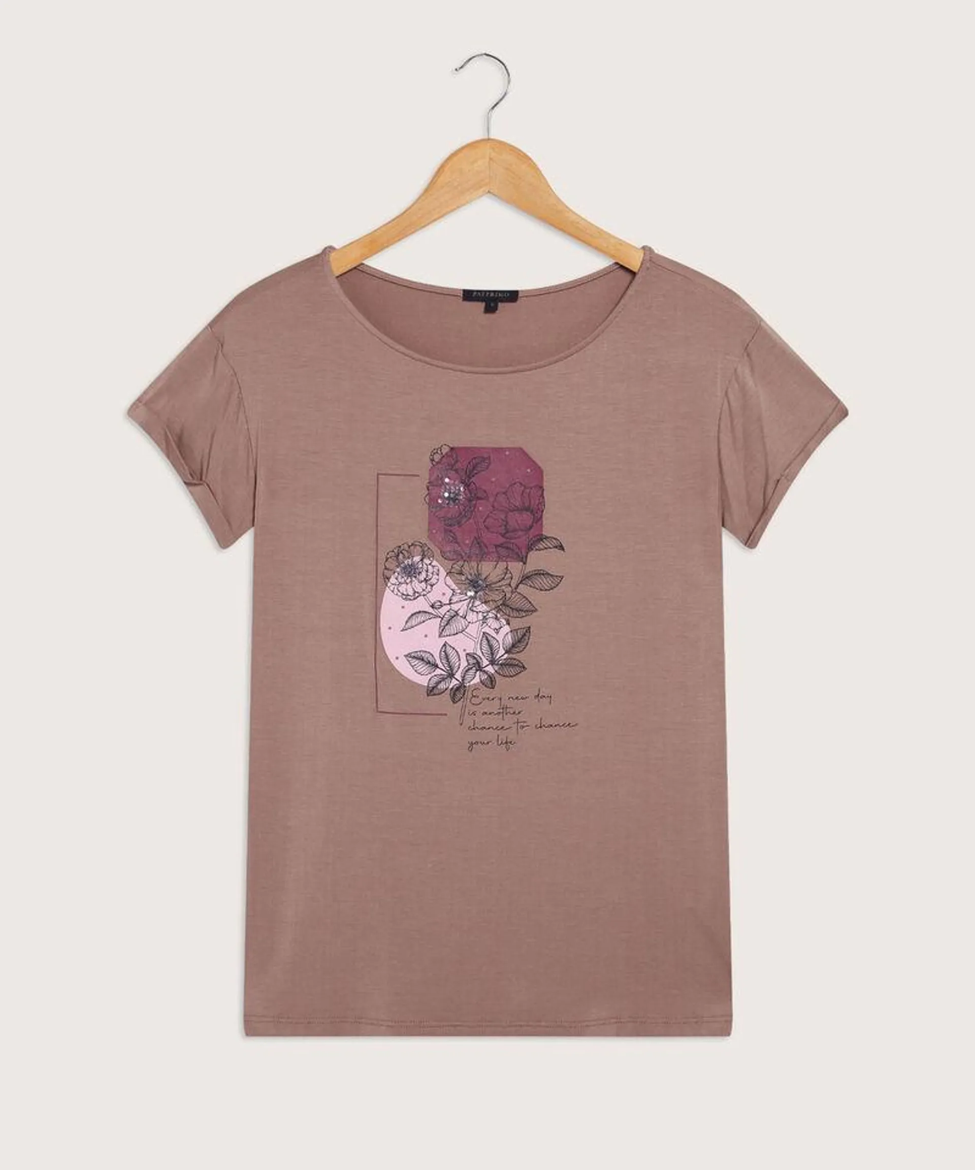 Camiseta Manga Corta Unicolor Con Screen