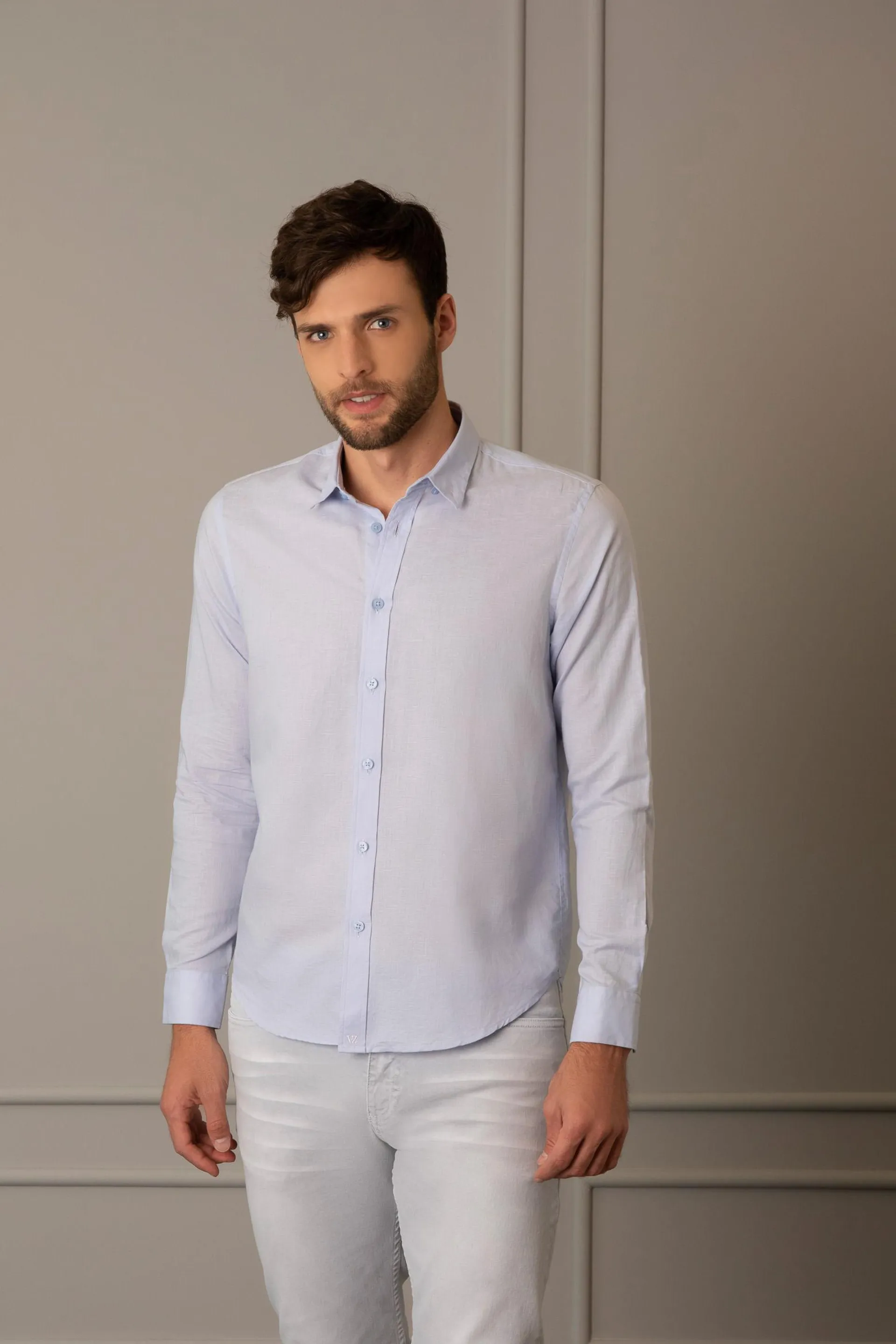 Camisa Manga larga para hombre Fibras naturales