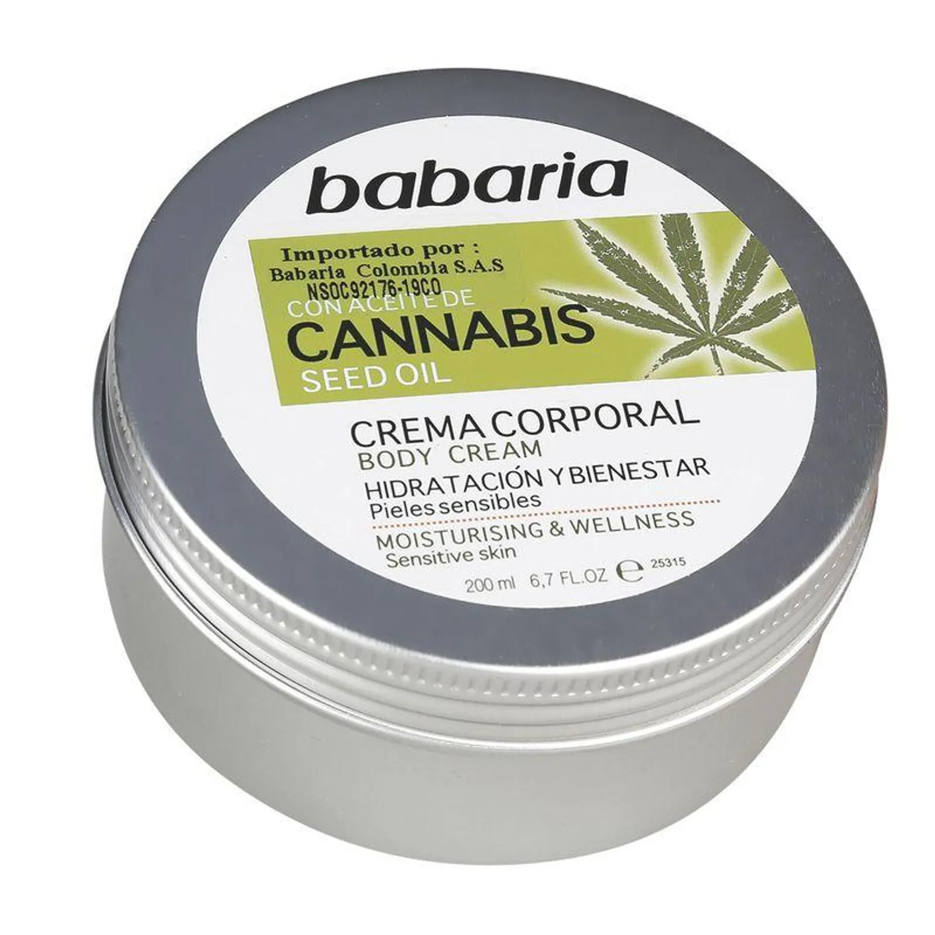 Babaria Crema Coporal Cannabis