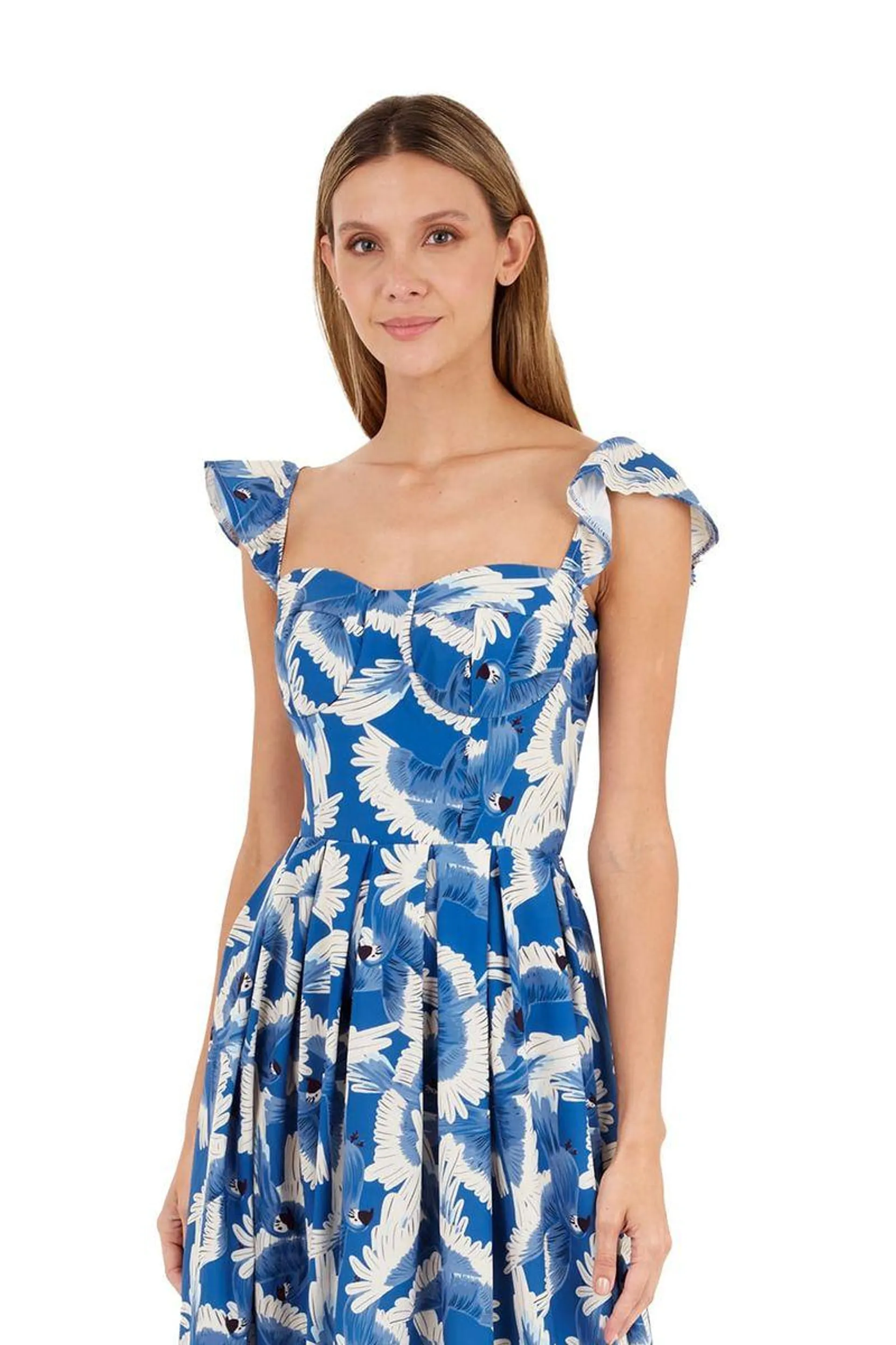 Vestido Largo Estampado Azul para mujer Solene