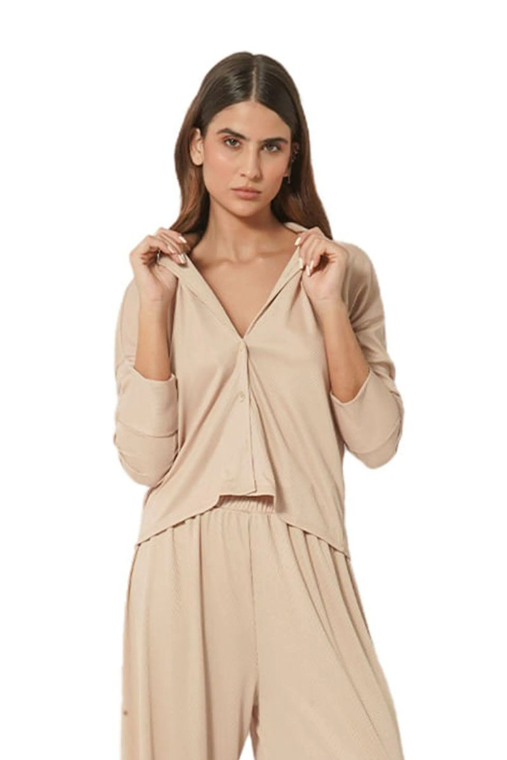 Camisa Taupe para mujer Balti