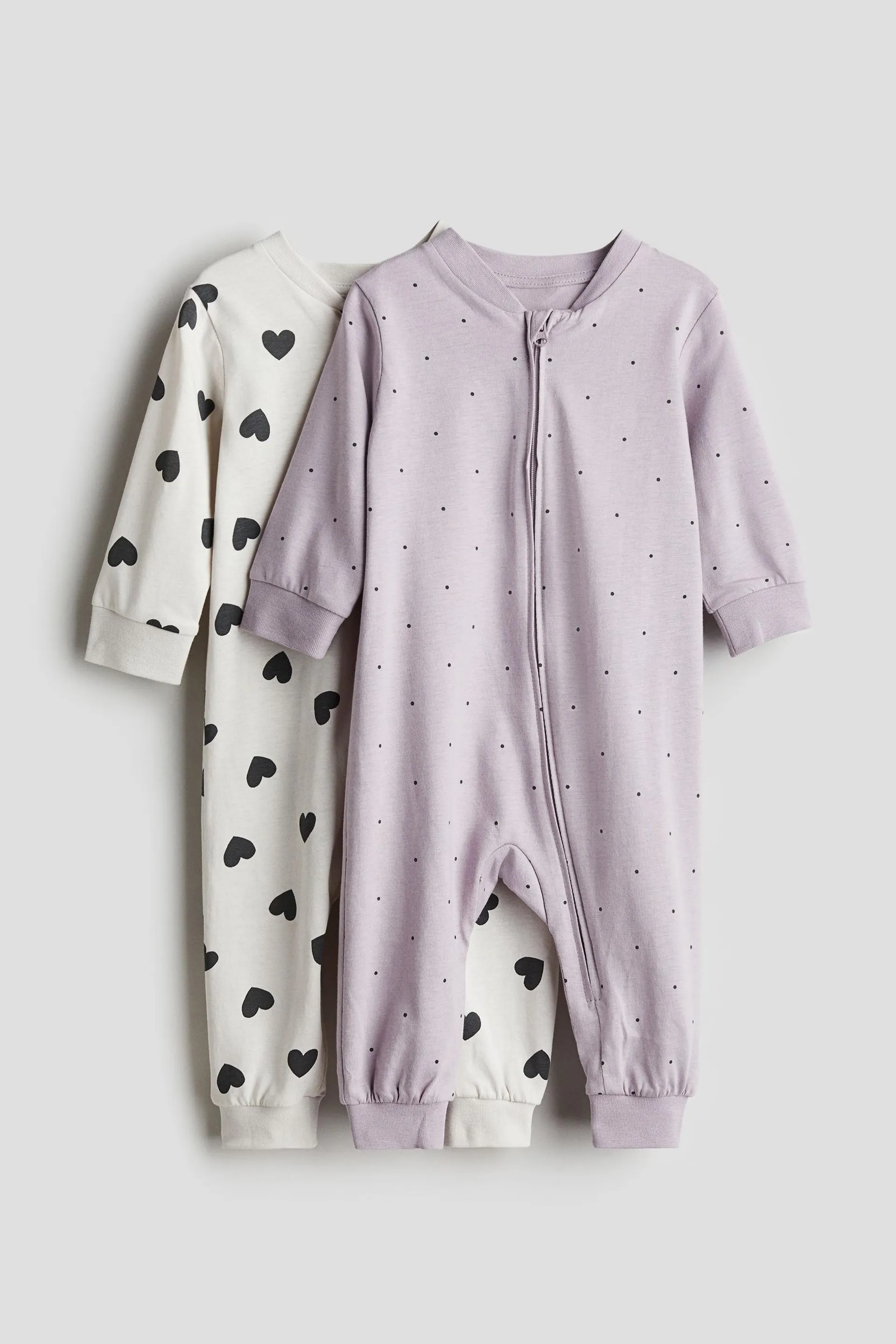 Pack de 2 pijamas enterizas en algodón - H&M Colombia | Moda online, ropa de Mujer, Hombre, Bebé y  Niños | H&M CO