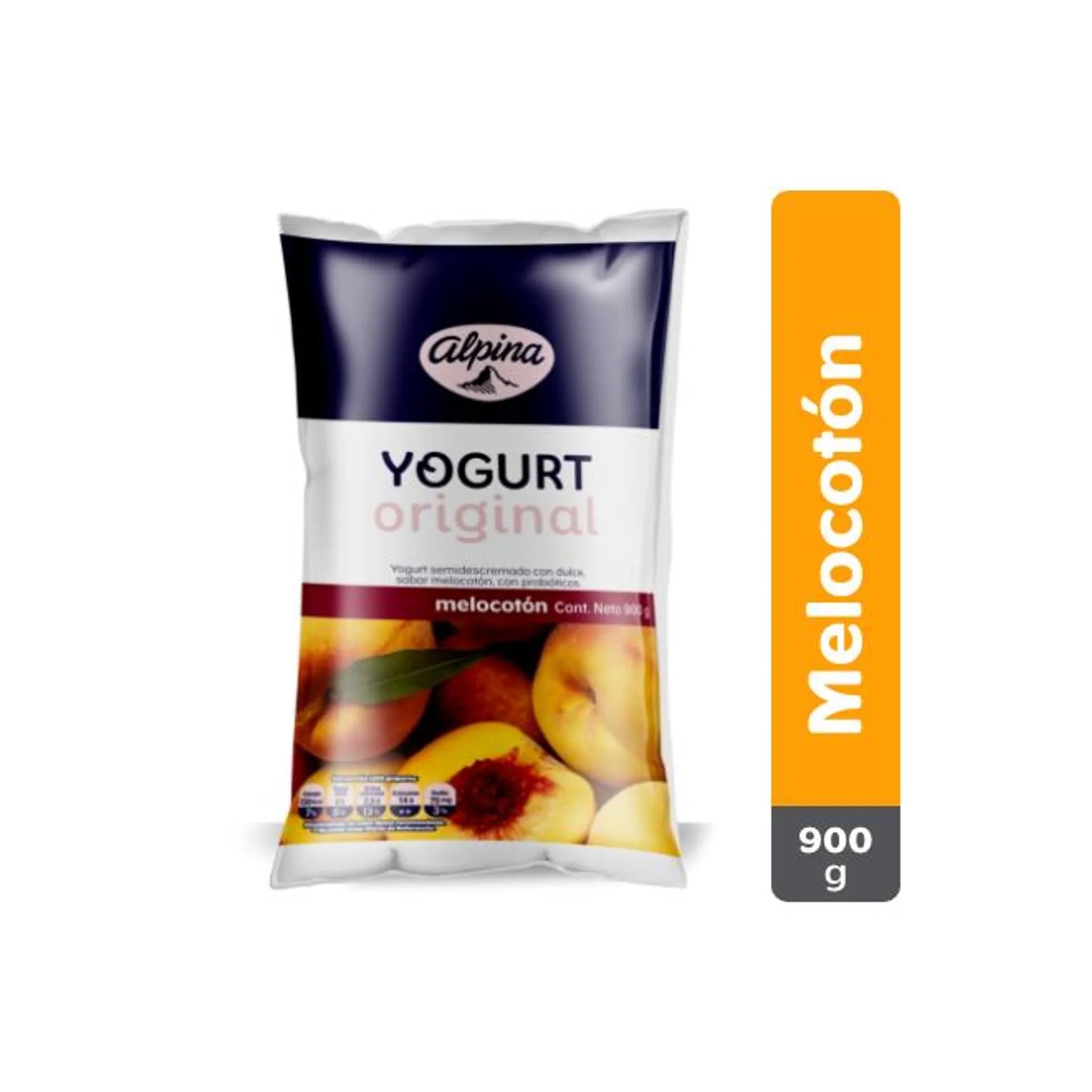 Yogurt Original Alpina Melocotón Bolsa 900 g