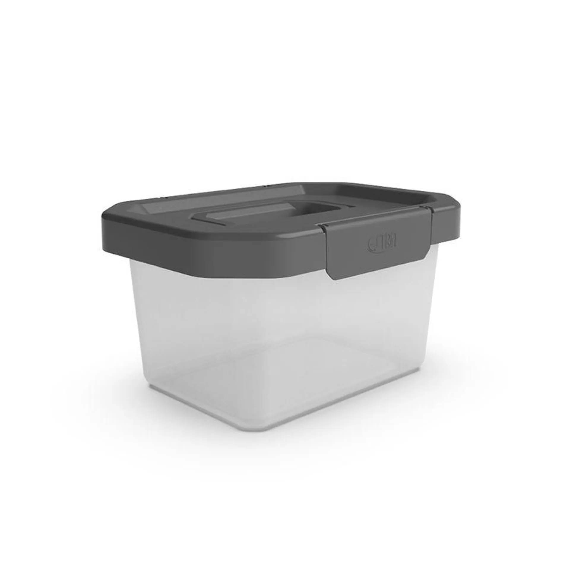 Caja Organizadora Estrabox con Manija 4L Natural-Gris