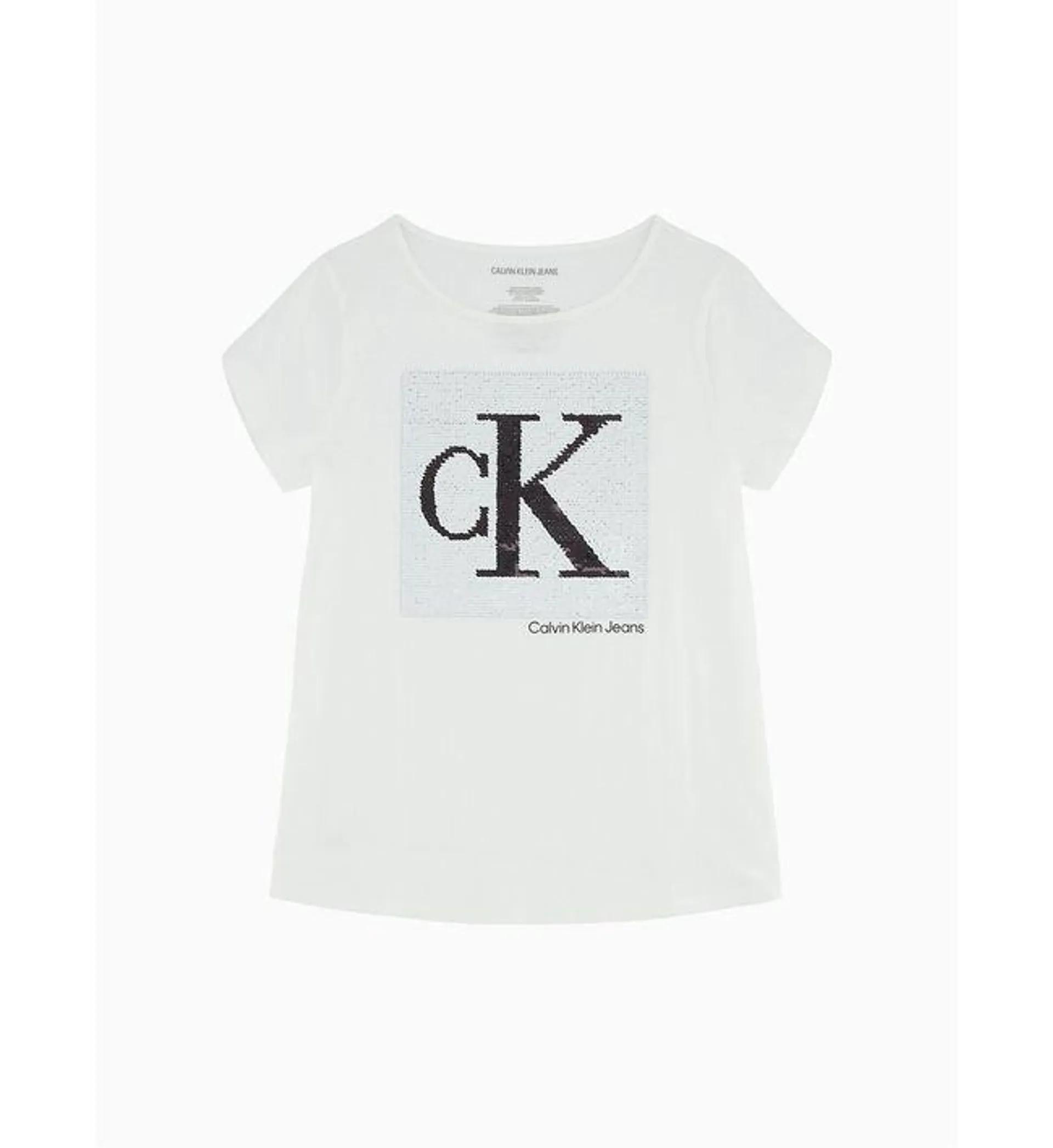 Camiseta Niña Manga Corta Blanco Calvin Klein