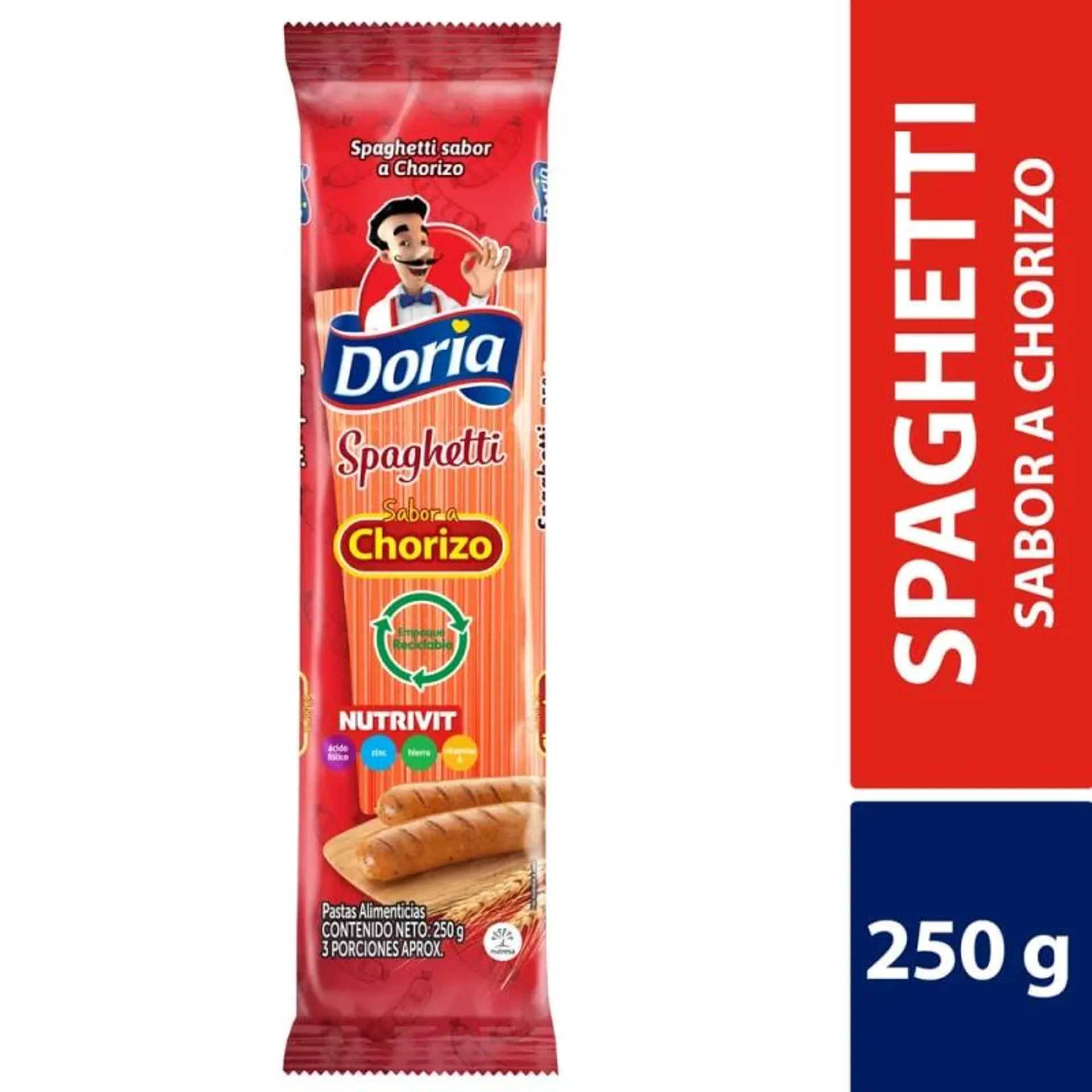 Pasta Doria Spaguetti Chorizo 250 g